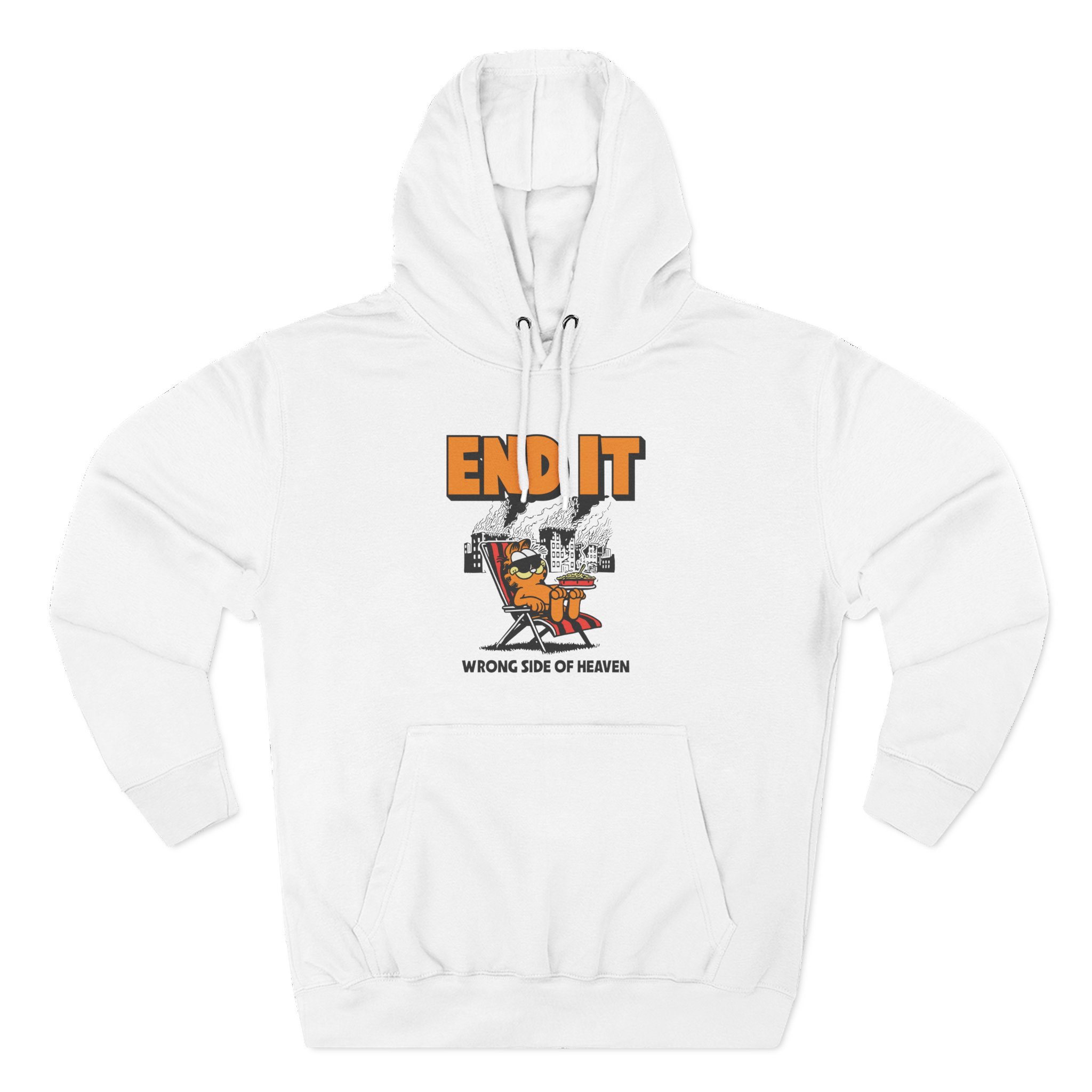 End It Garfield Three-Panel Fleece Hoodie
