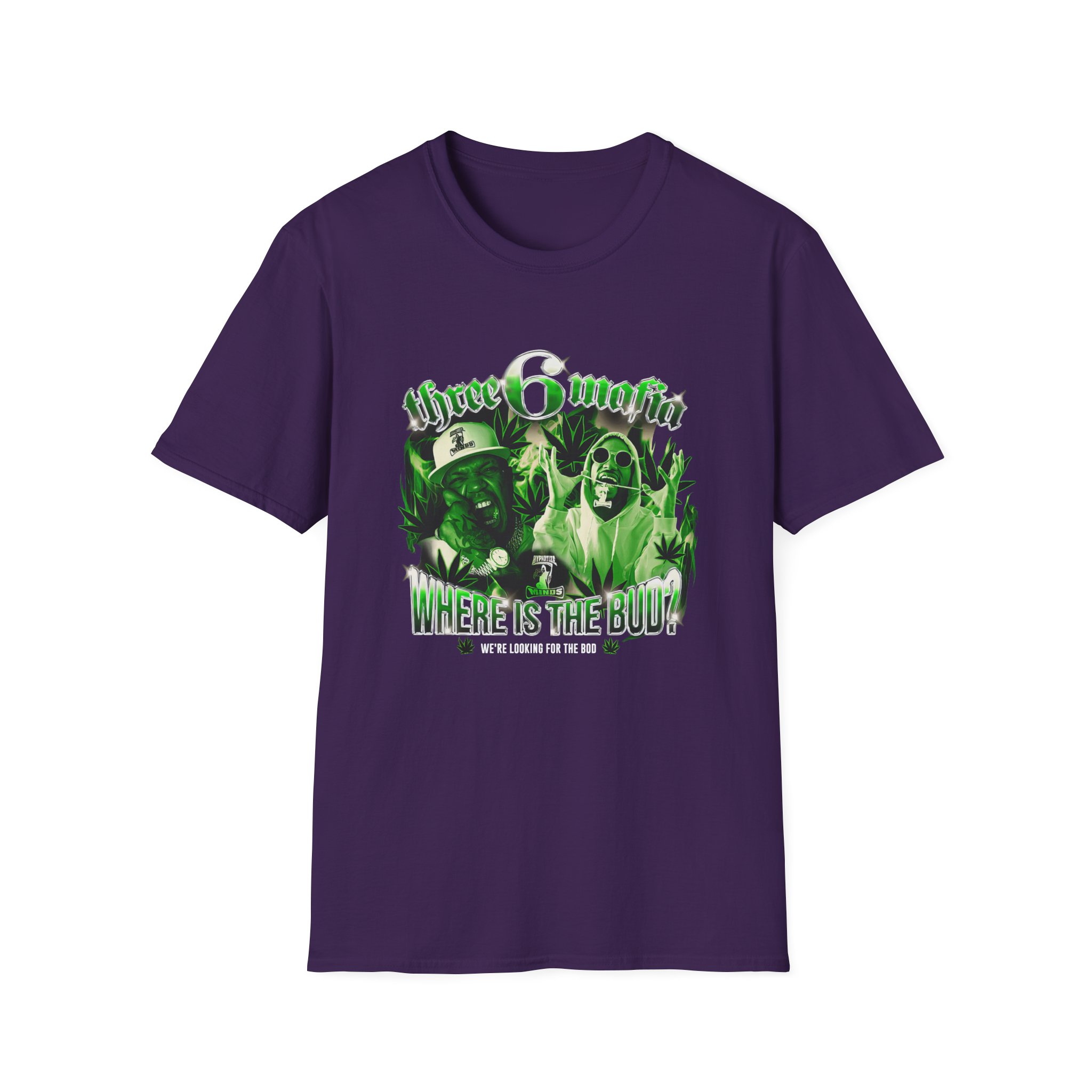 Three 6 Mafia Where is the Bud? Unisex Softstyle T-Shirt
