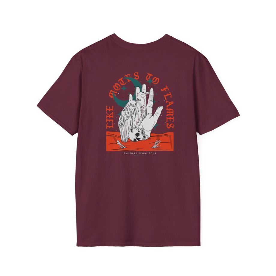 Like Moths to Flames the Dark Divine Tour Unisex Softstyle T-Shirt