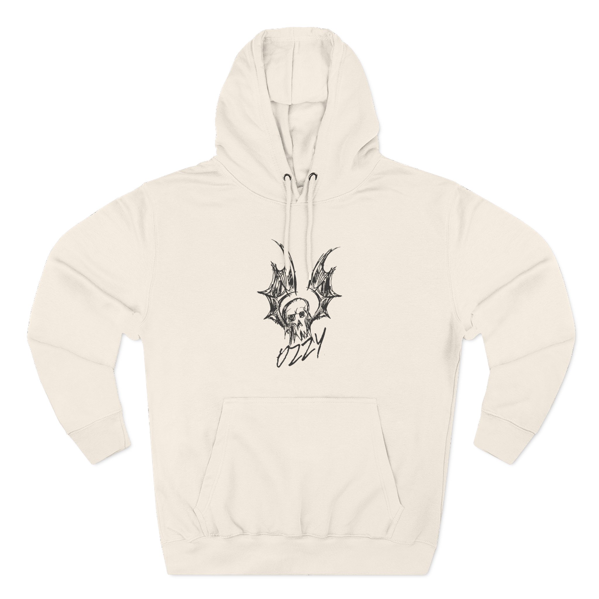 Ozzy Osbourne Bat Sketch Three-Panel Fleece Hoodie