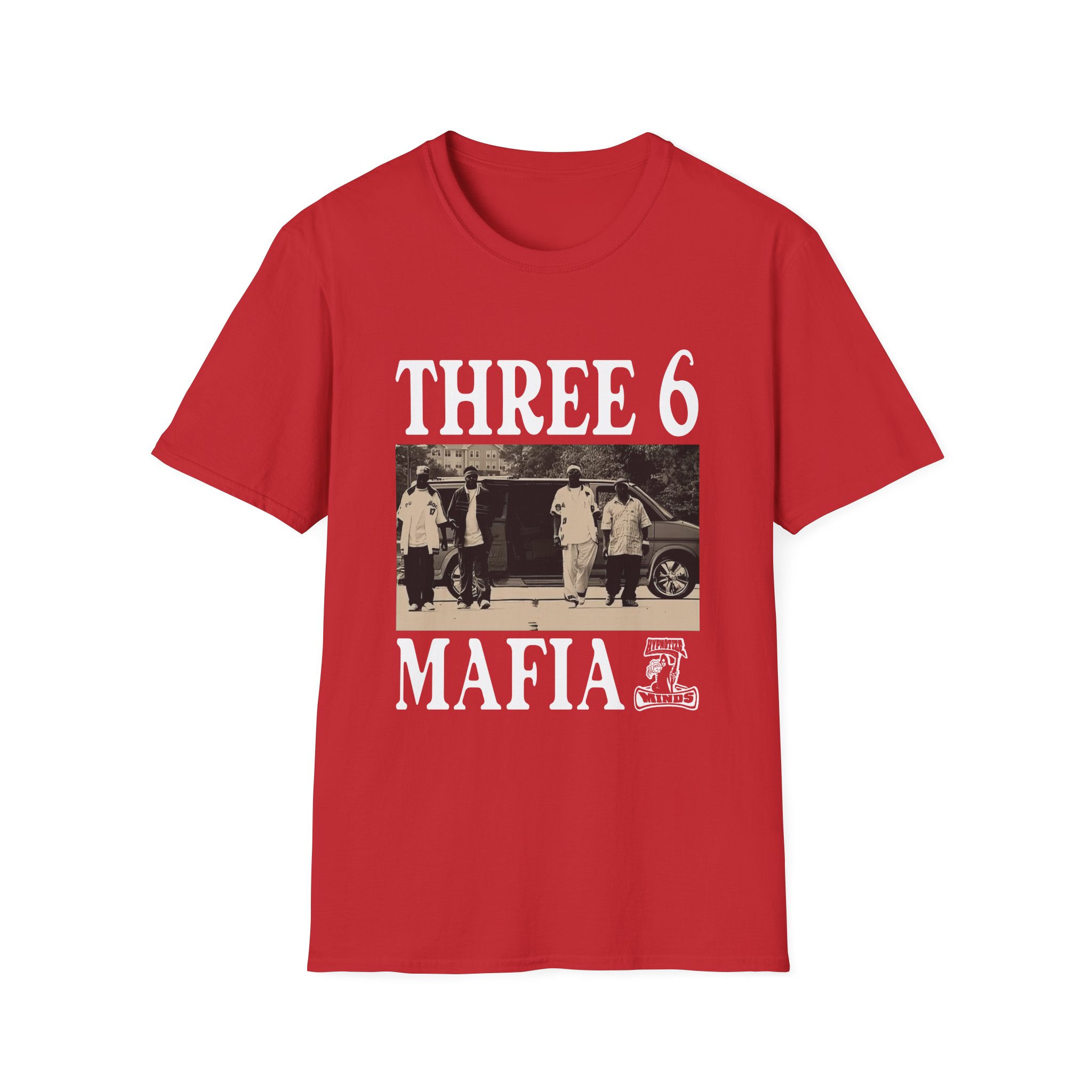 Three 6 Mafia Ridin Spinners Unisex Softstyle T-Shirt