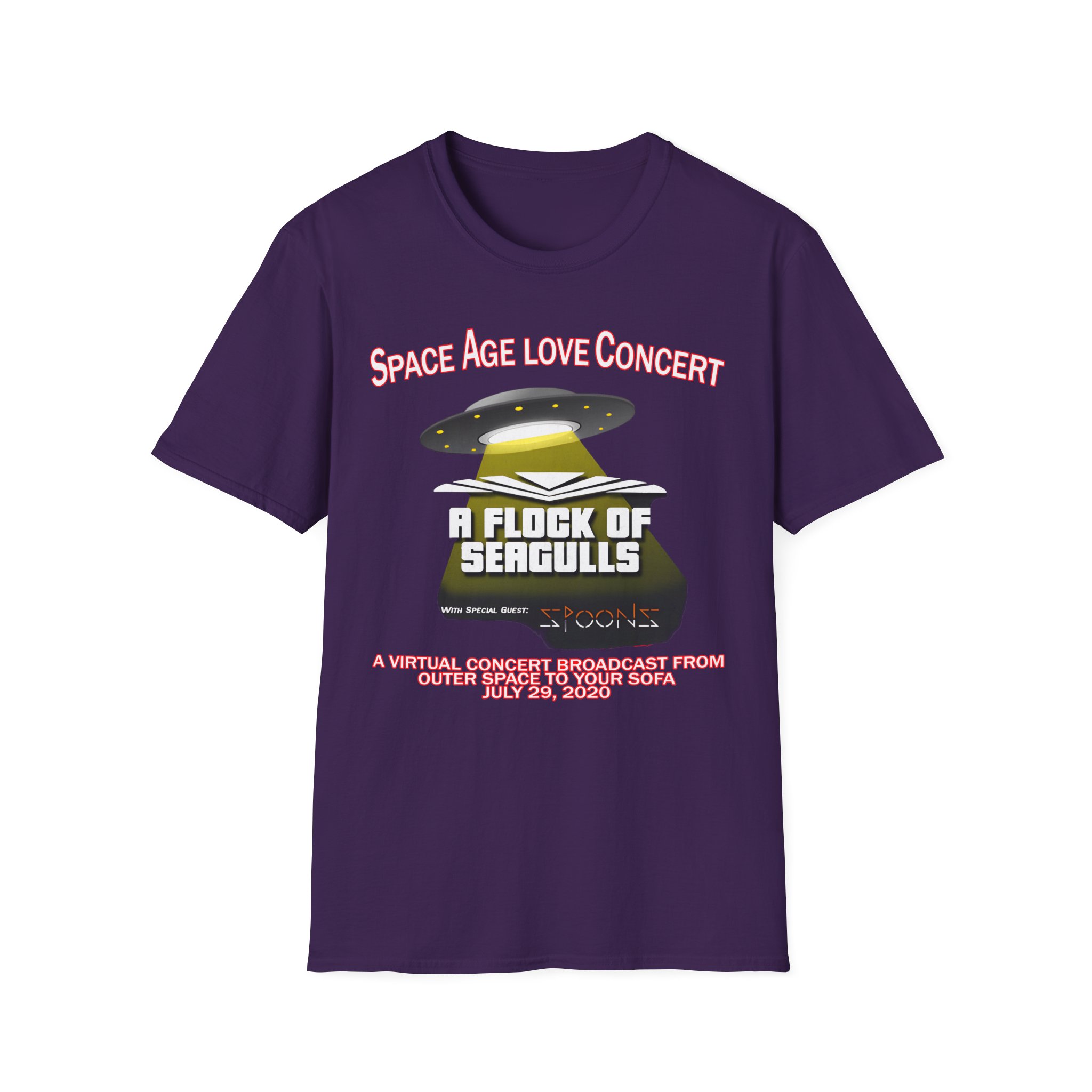 A Flock of Seagulls Space Age Love Concert Unisex Softstyle T-Shirt