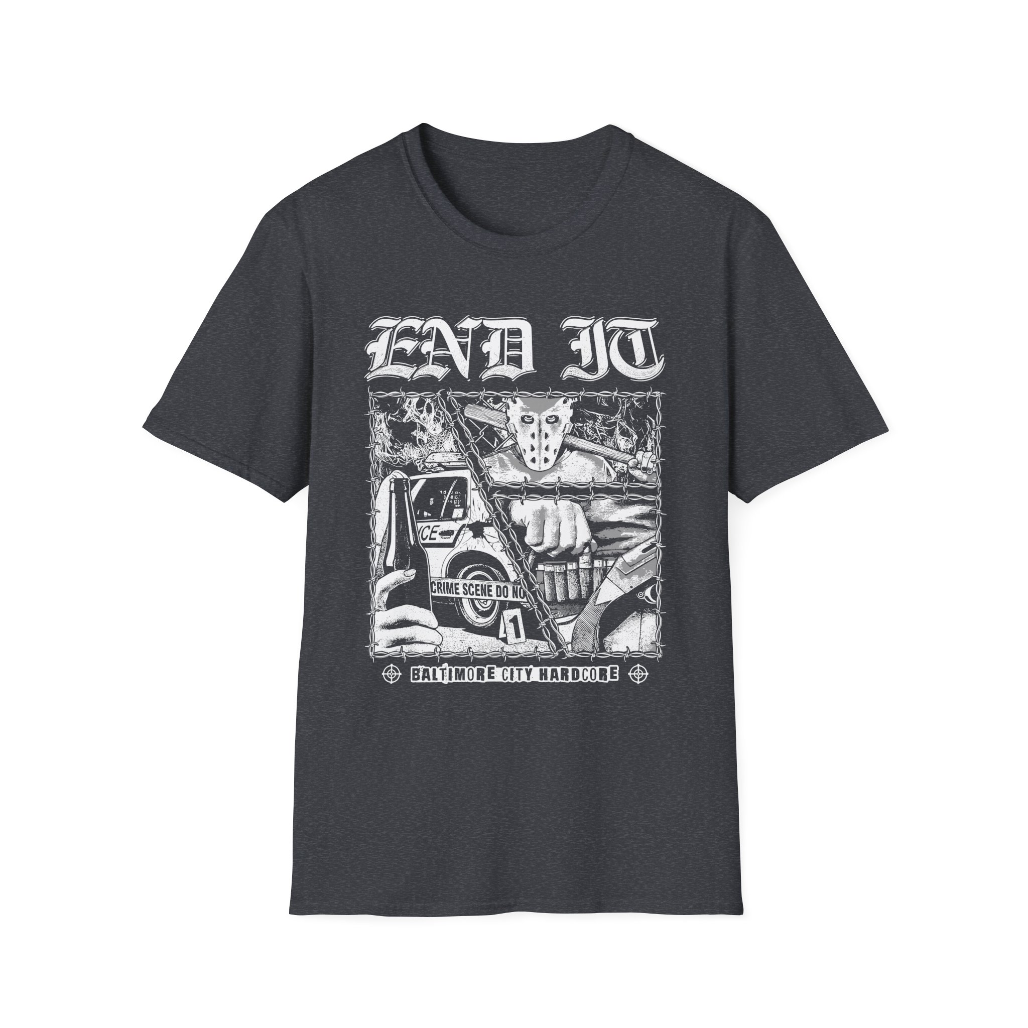 End It Crime Scene Unisex Softstyle T-Shirt