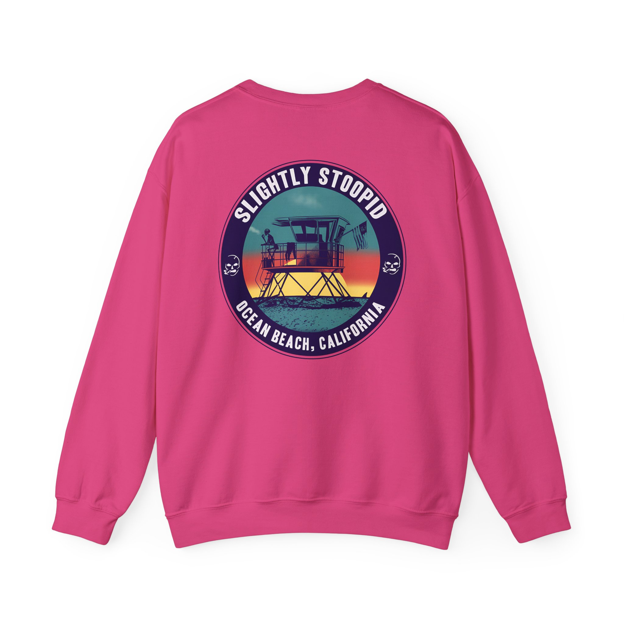 Slightly Stoopid Lifeguard Raglan Unisex Heavy Blendâ„¢ Crewneck Sweatshirt