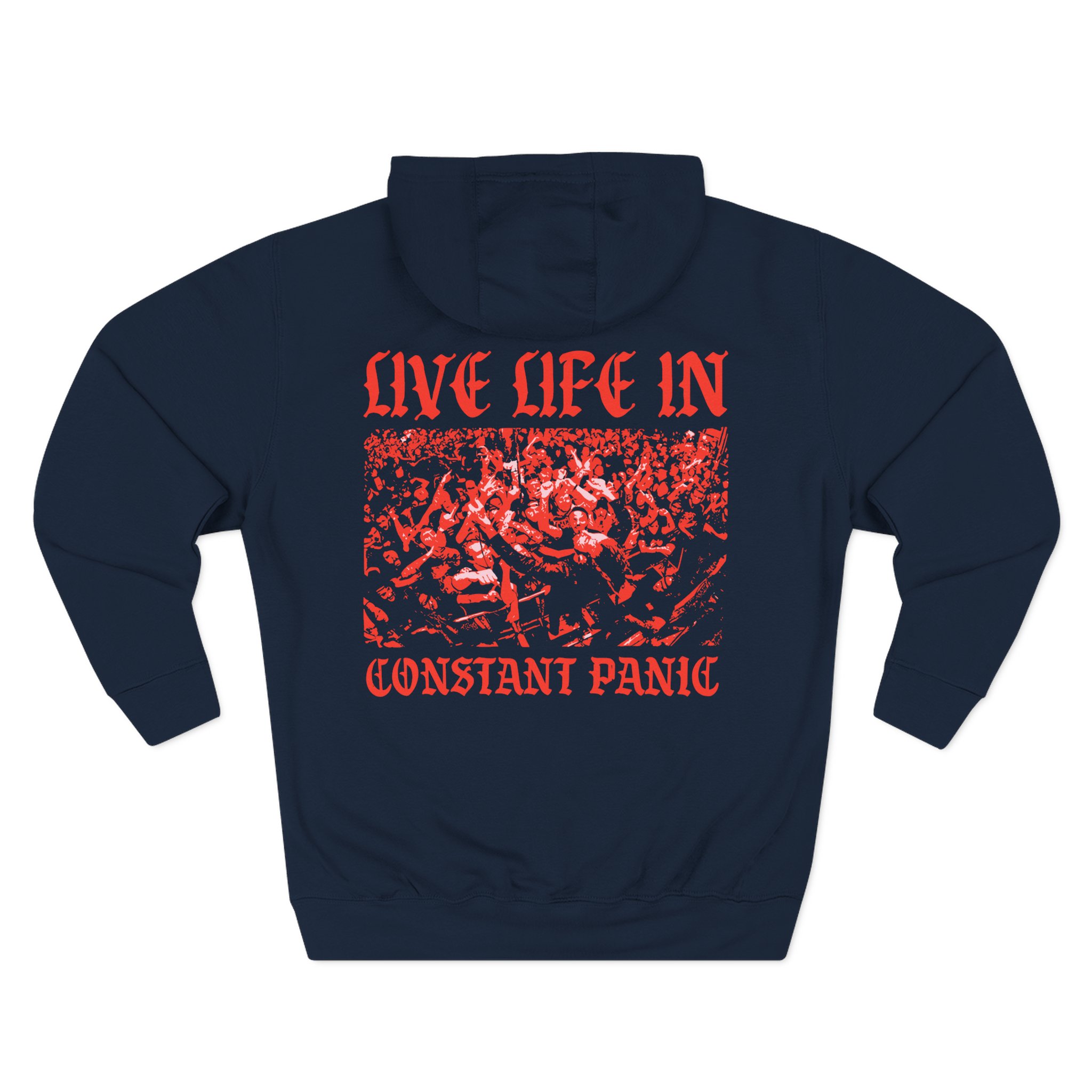 Spite Constant Panic Three-Panel Fleece Hoodie