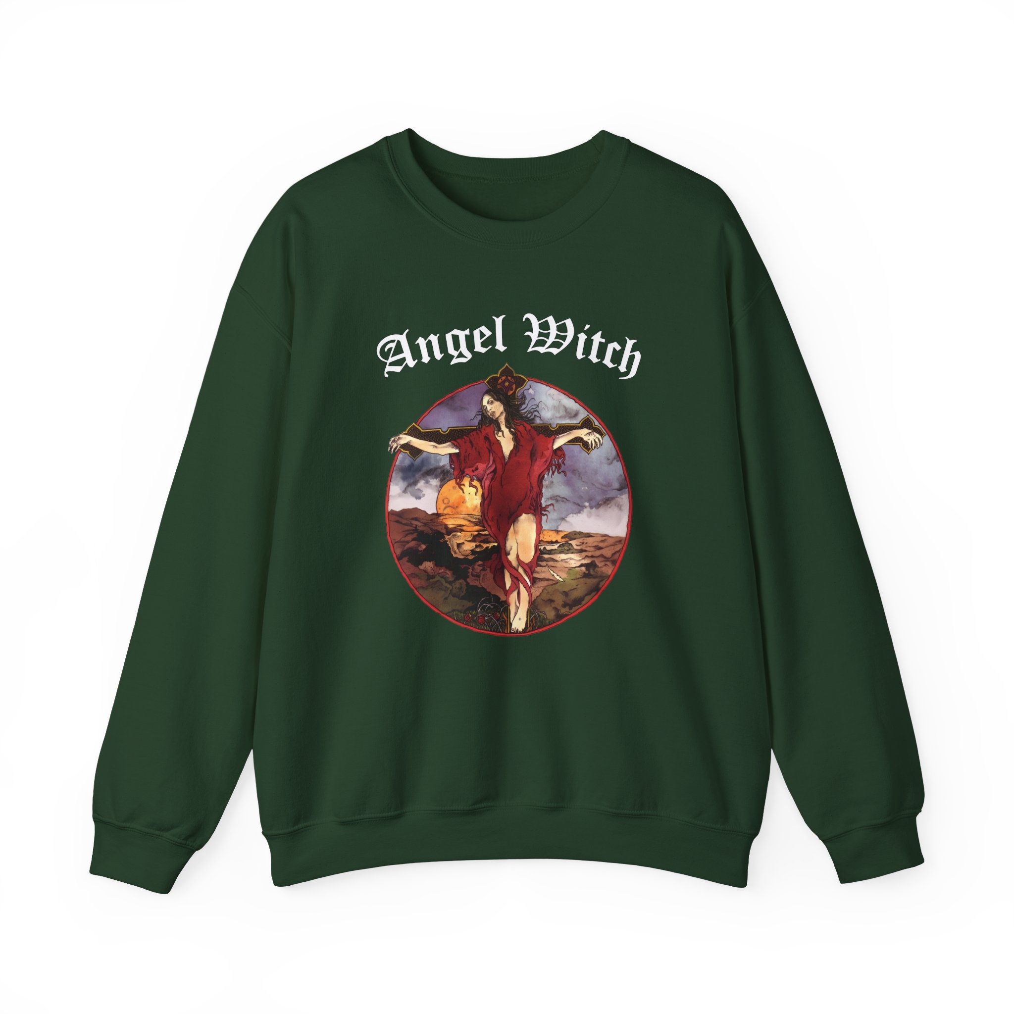 Angel Witch Burn The White Witch Unisex Heavy Blendâ„¢ Crewneck Sweatshirt