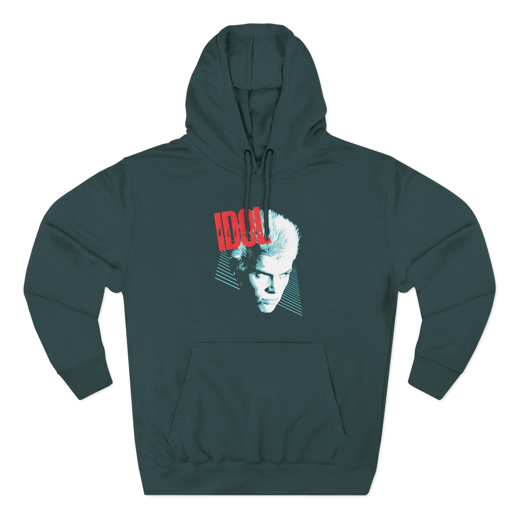 Billy Idol Face Stripes Three-Panel Fleece Hoodie