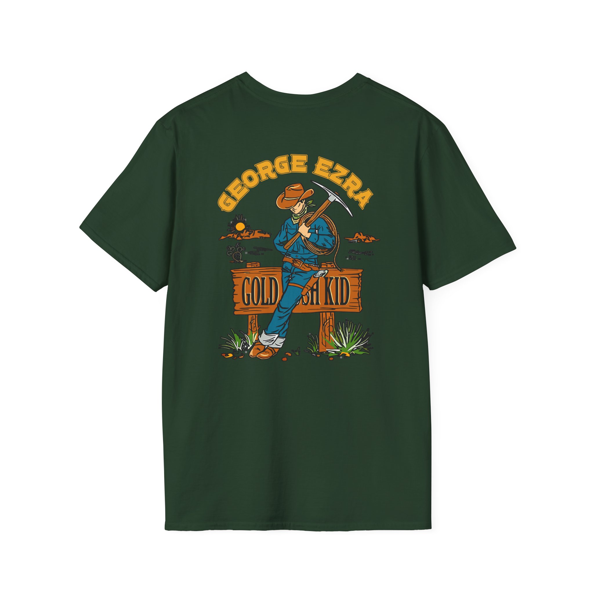 George Ezra Leaning Gold Rush Kid Unisex Softstyle T-Shirt