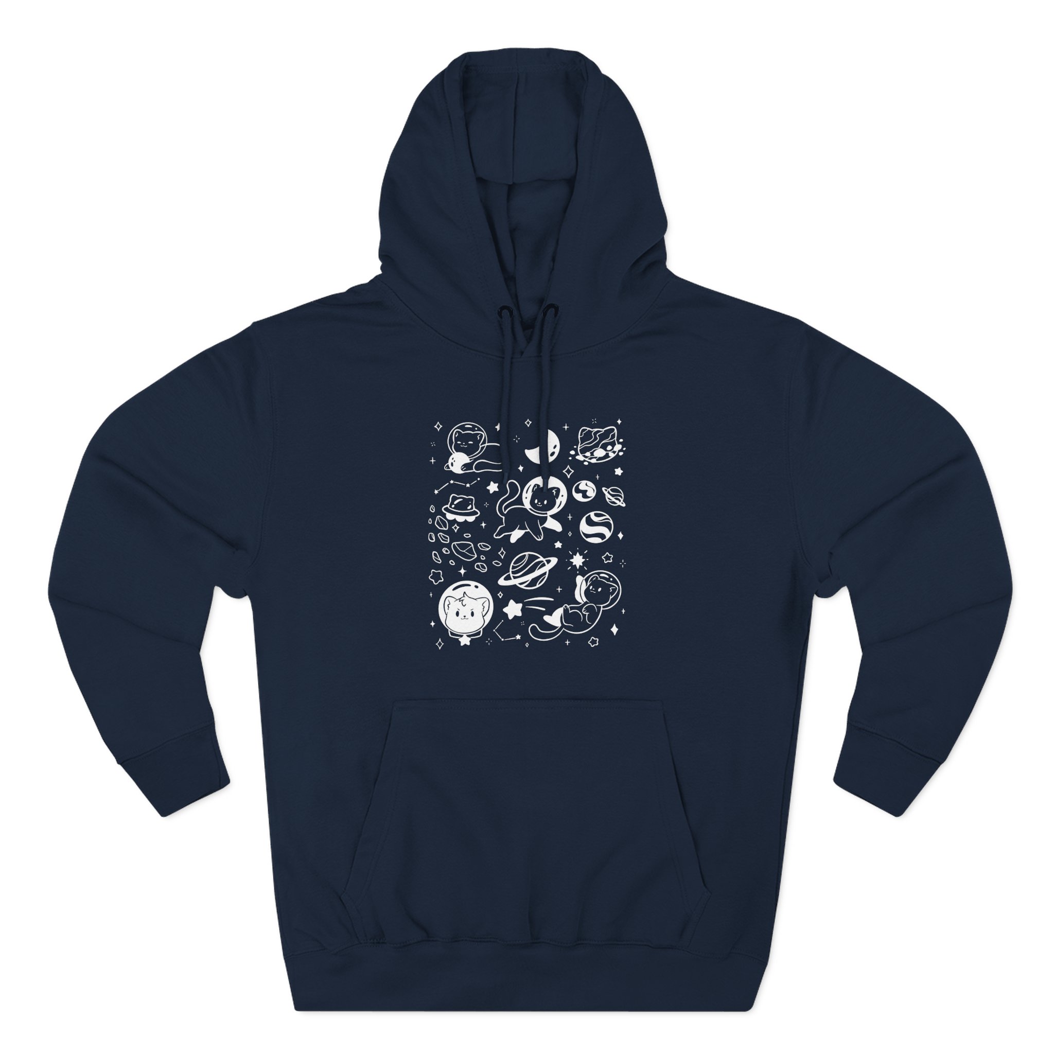 Shubble Space Cats Three-Panel Fleece Hoodie