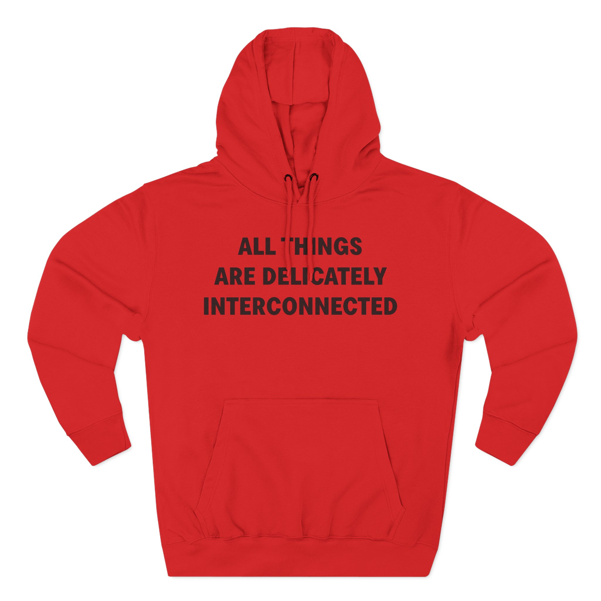 Jenny Holzer All Things Are Delicately Interconnected Three-Panel Fleece Hoodie