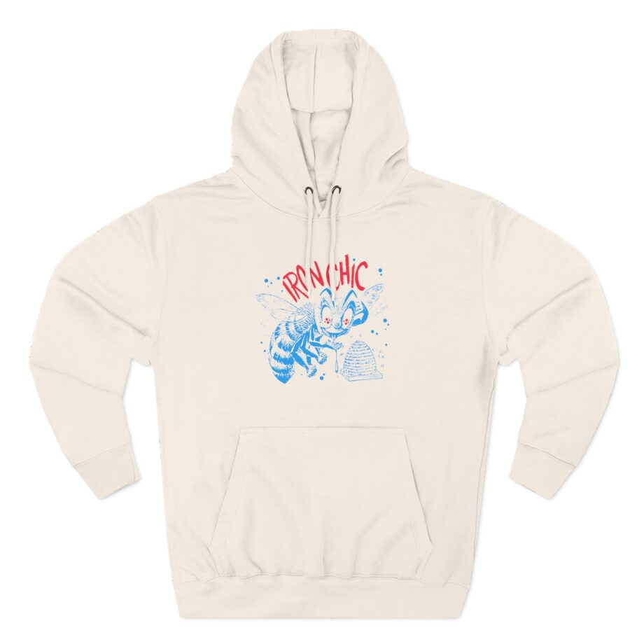 Iron Chic Bee Three-Panel Fleece Hoodie