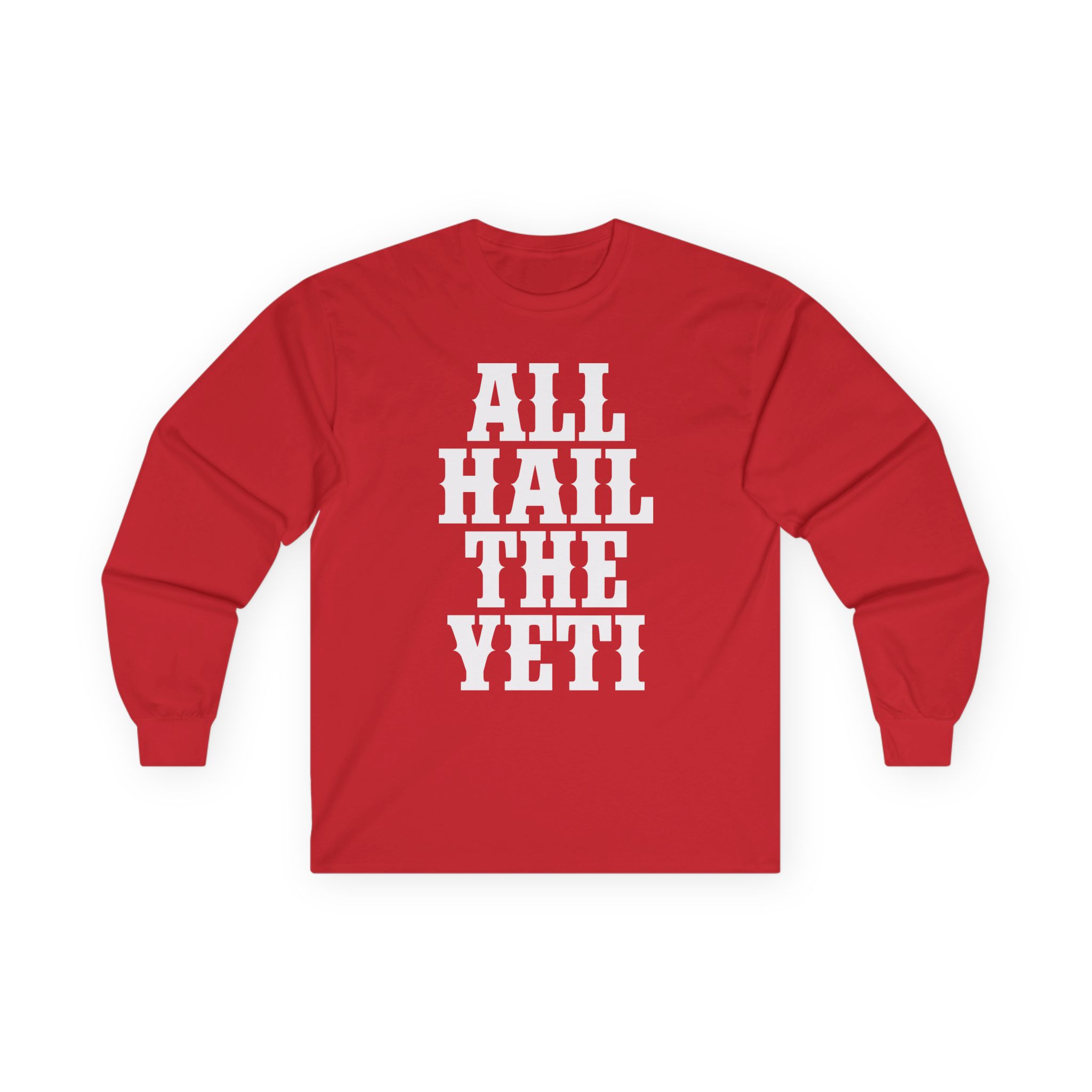 All Hail the Yeti Logo Unisex Ultra Cotton Long Sleeve Tee