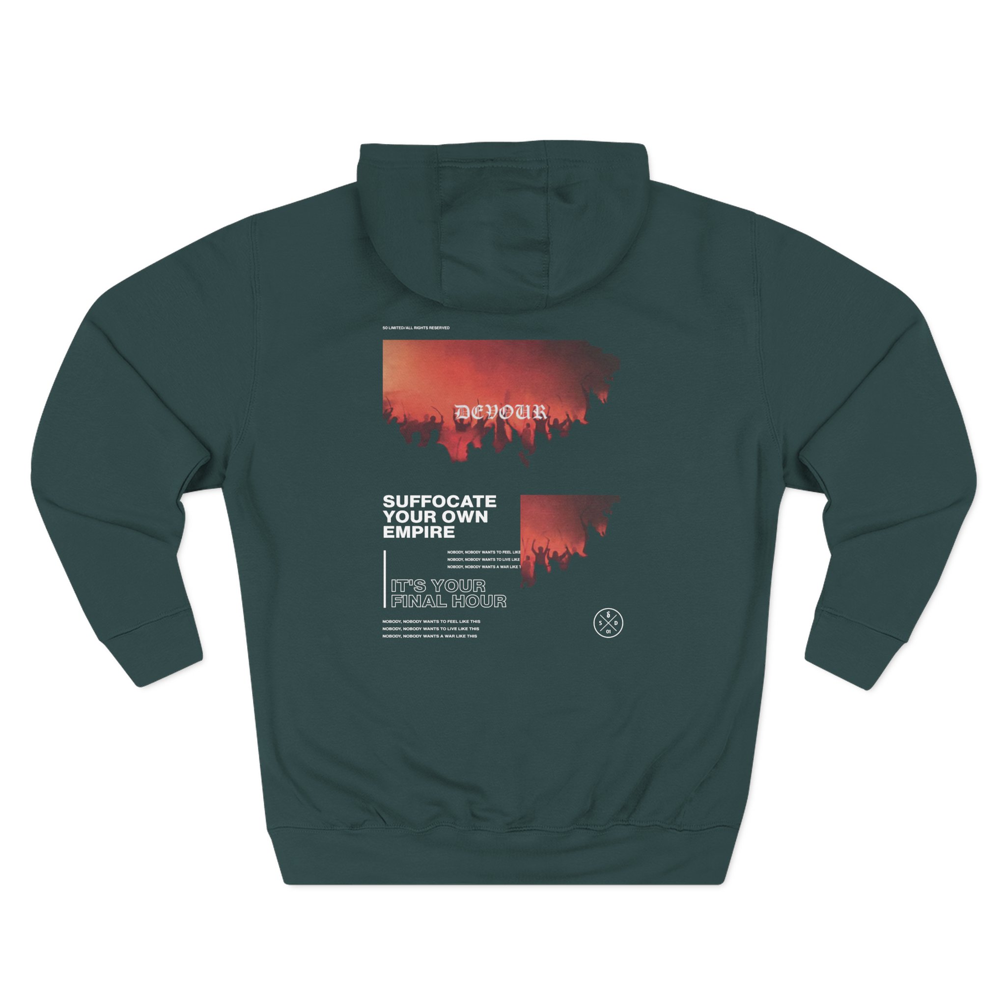 Shinedown Devour Three-Panel Fleece Hoodie