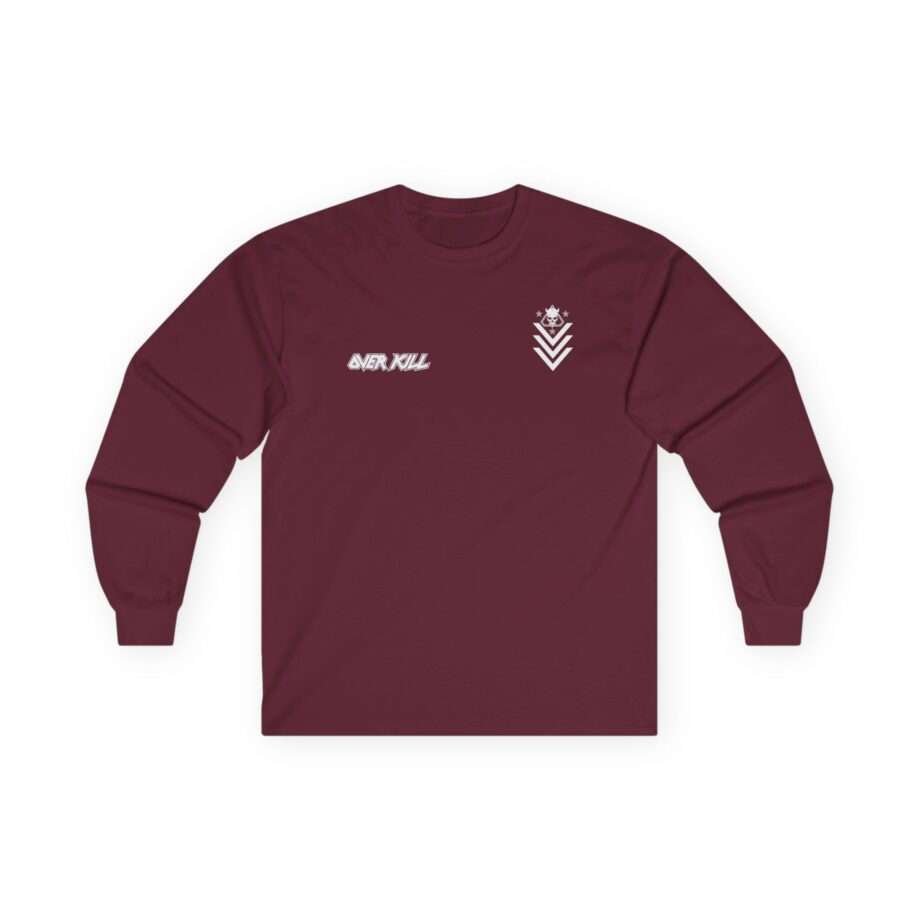 Overkill Logo Badge Skull Work Unisex Ultra Cotton Long Sleeve Tee