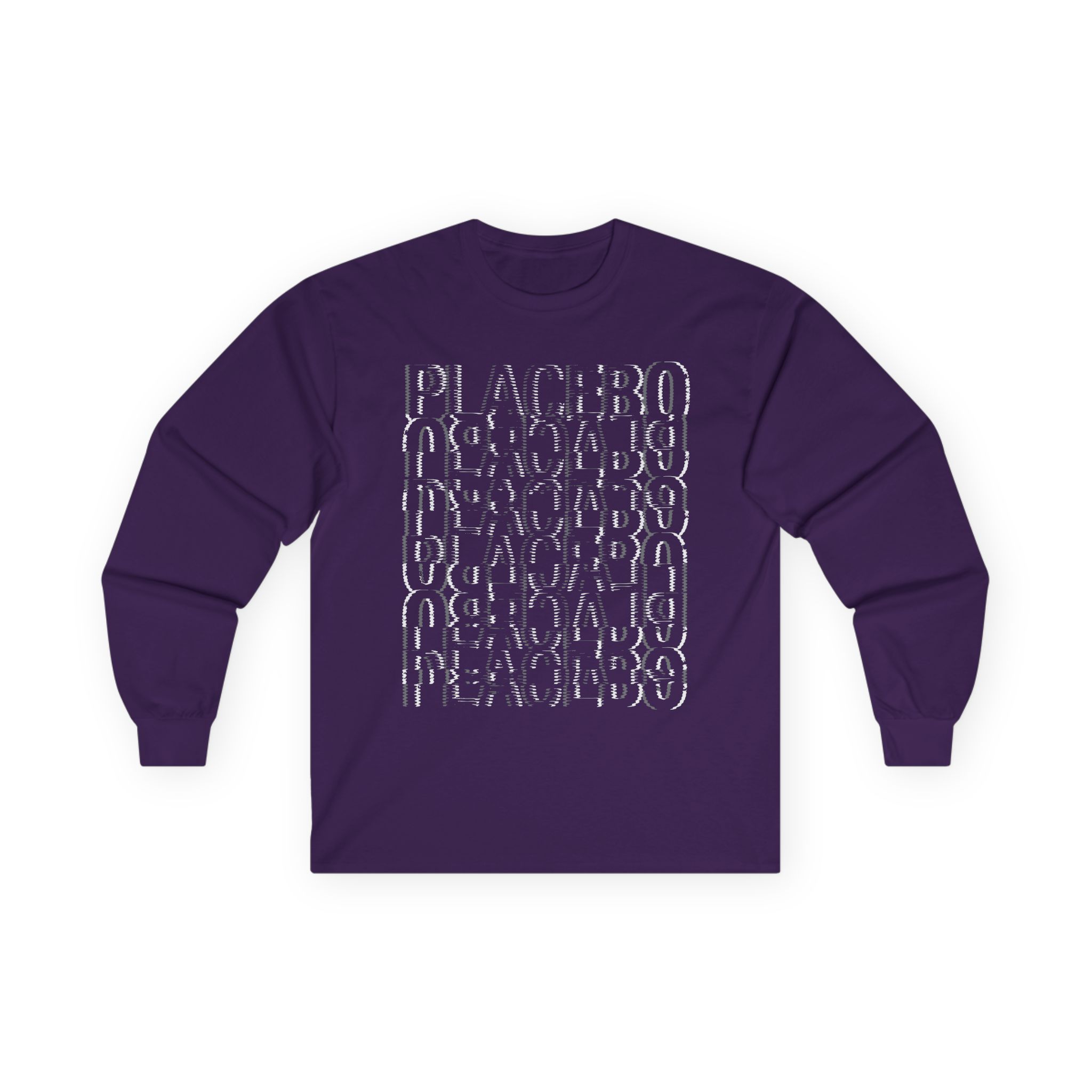 Placebo Black & White Glitch Unisex Ultra Cotton Long Sleeve Tee