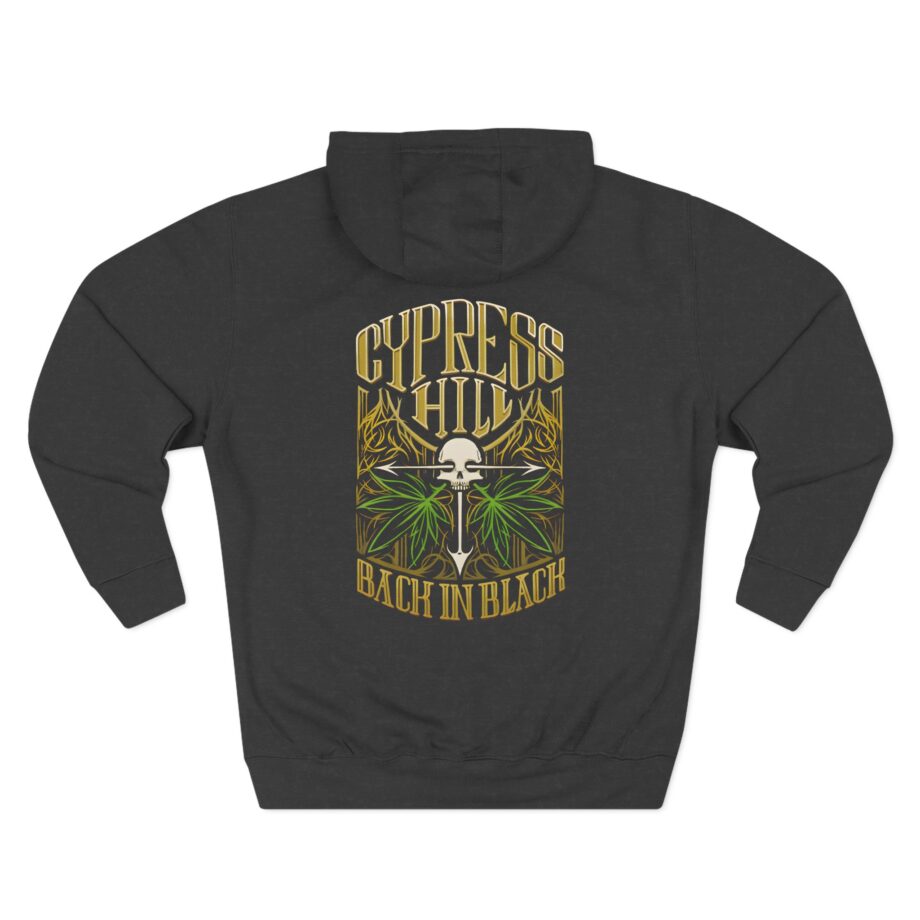 Cypress Hill Back In Black Three-Panel Fleece Hoodie
