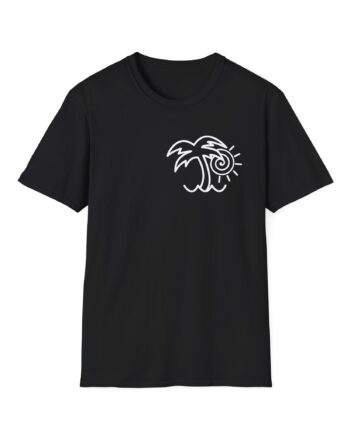 Chon Palm Tree Blue Dip Dye Unisex Softstyle T-Shirt