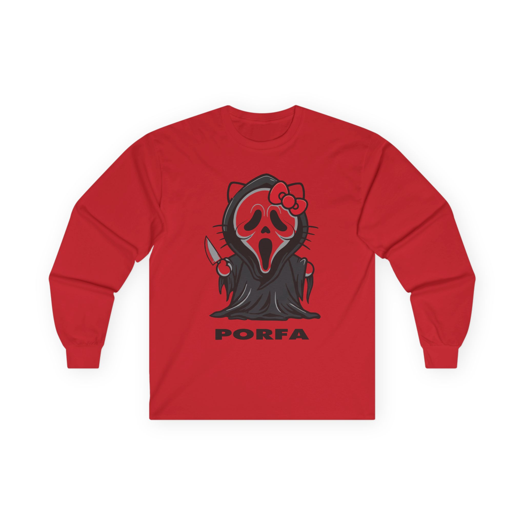 Porfa Scream Halloween Unisex Ultra Cotton Long Sleeve Tee
