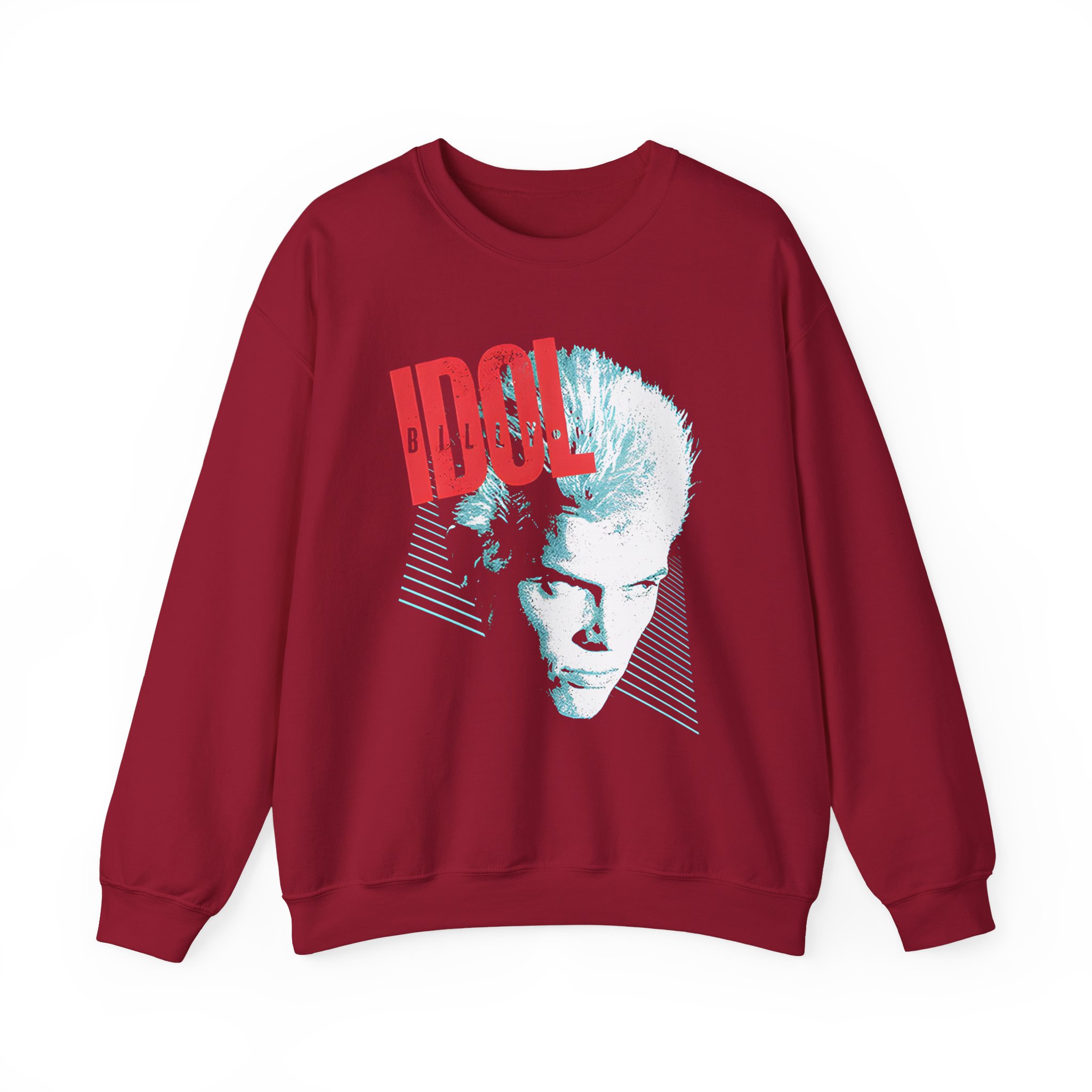 Billy Idol Face Stripes Unisex Heavy Blendâ„¢ Crewneck Sweatshirt