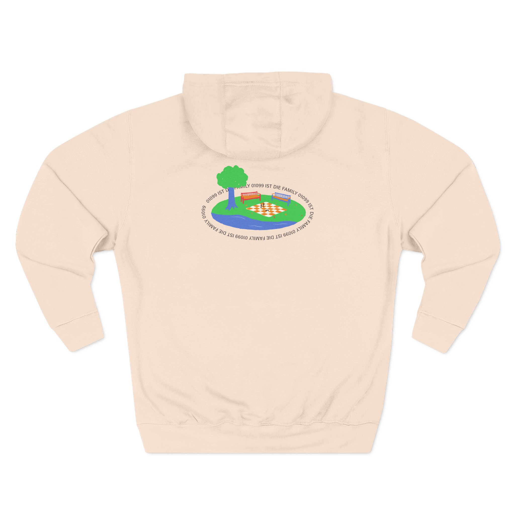 01099 Ist Die Family Three-Panel Fleece Hoodie