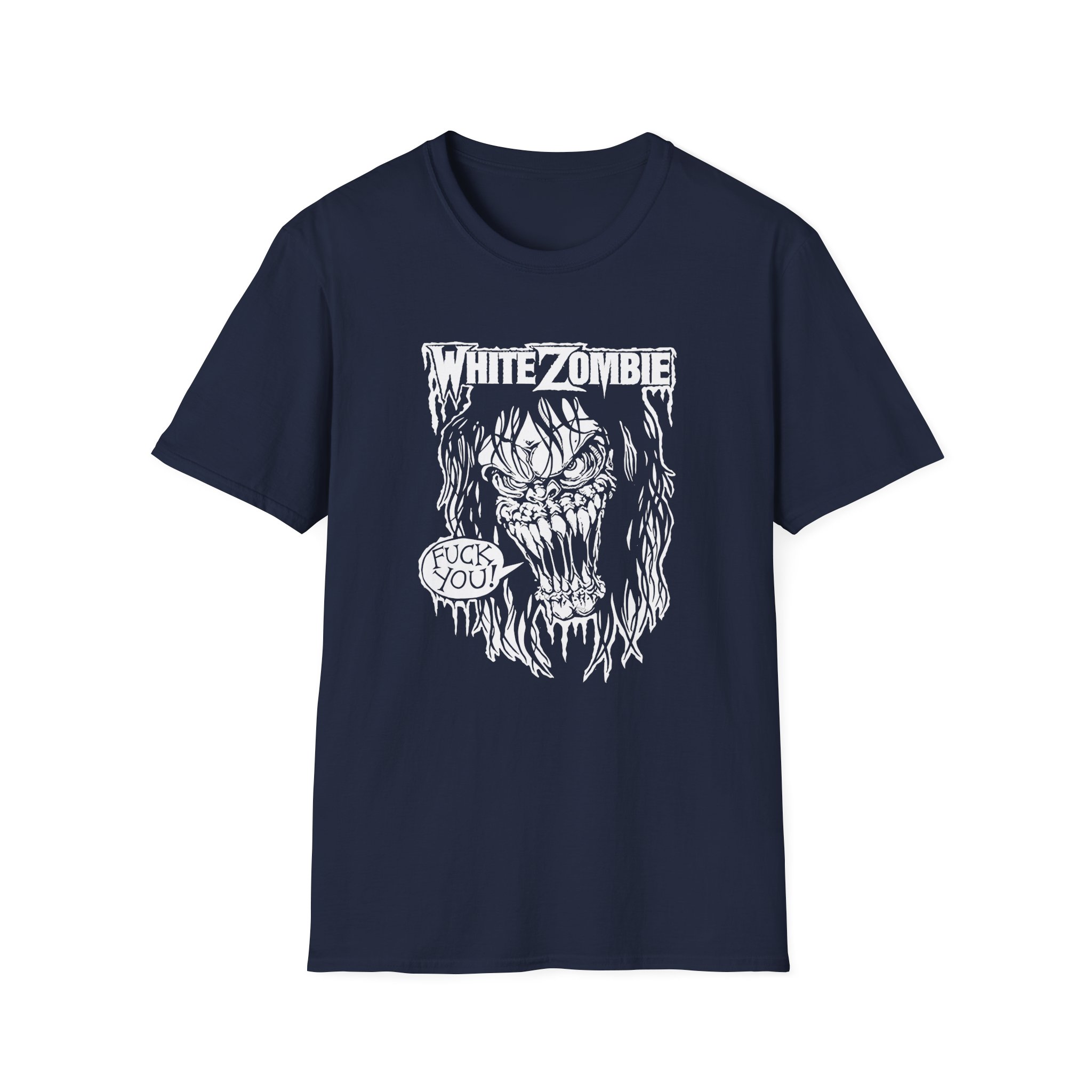 White Zombie F You Unisex Softstyle T-Shirt