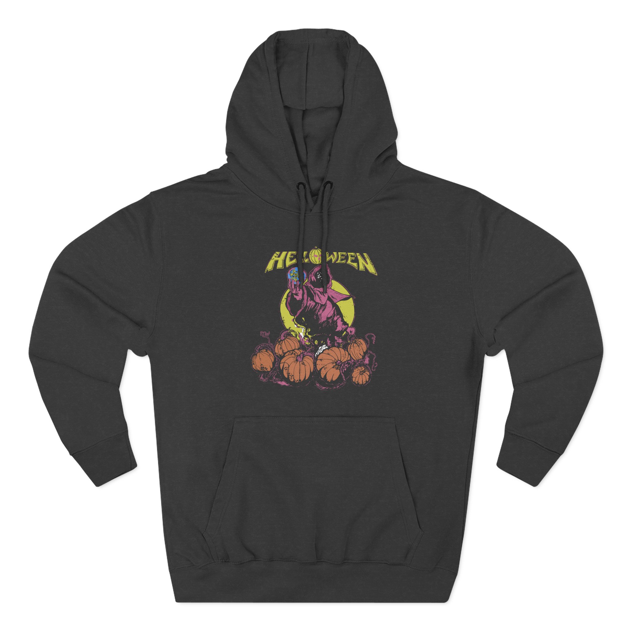 Helloween Pumpkin Garden Three-Panel Fleece Hoodie