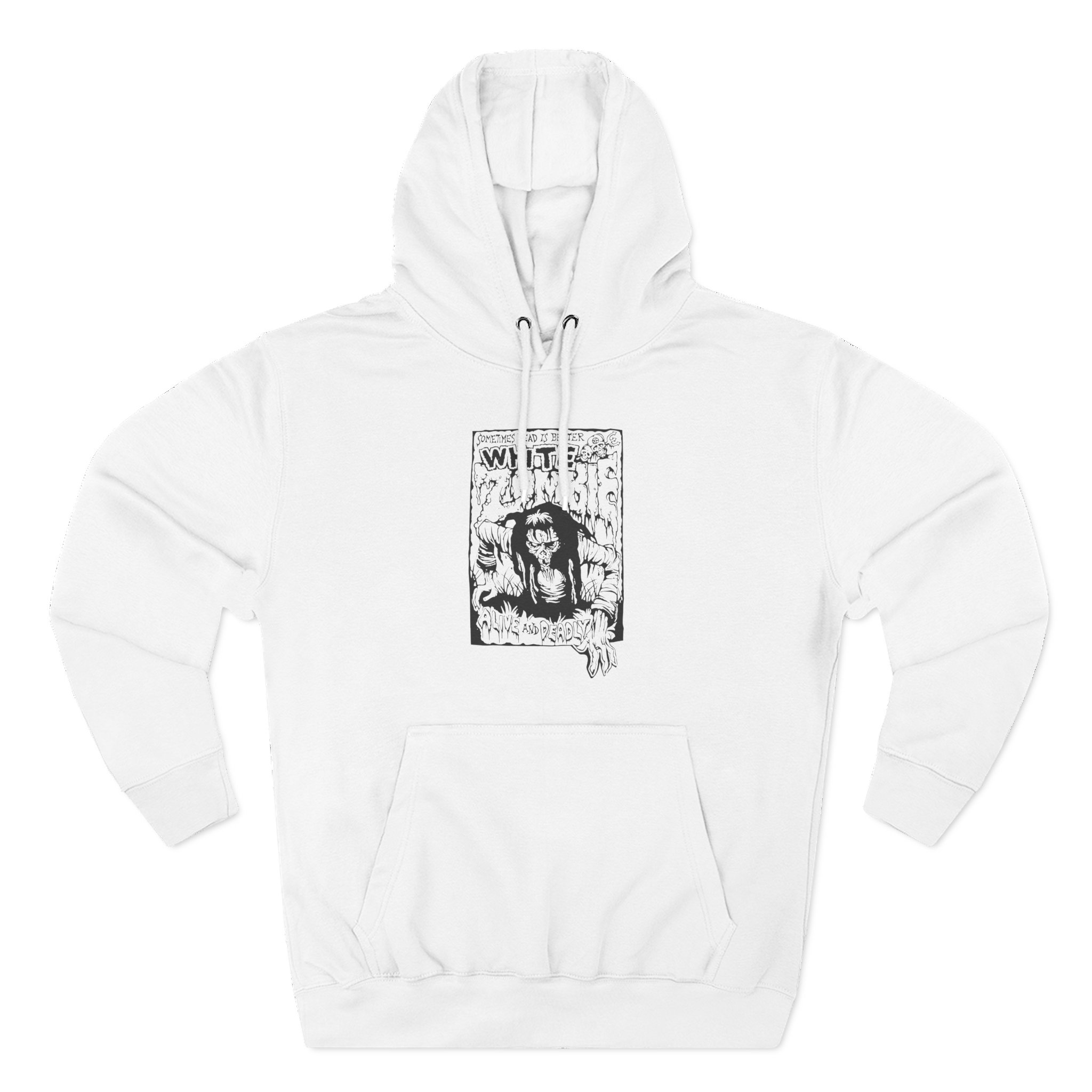 White Zombie Alive and Deadly Three-Panel Fleece Hoodie