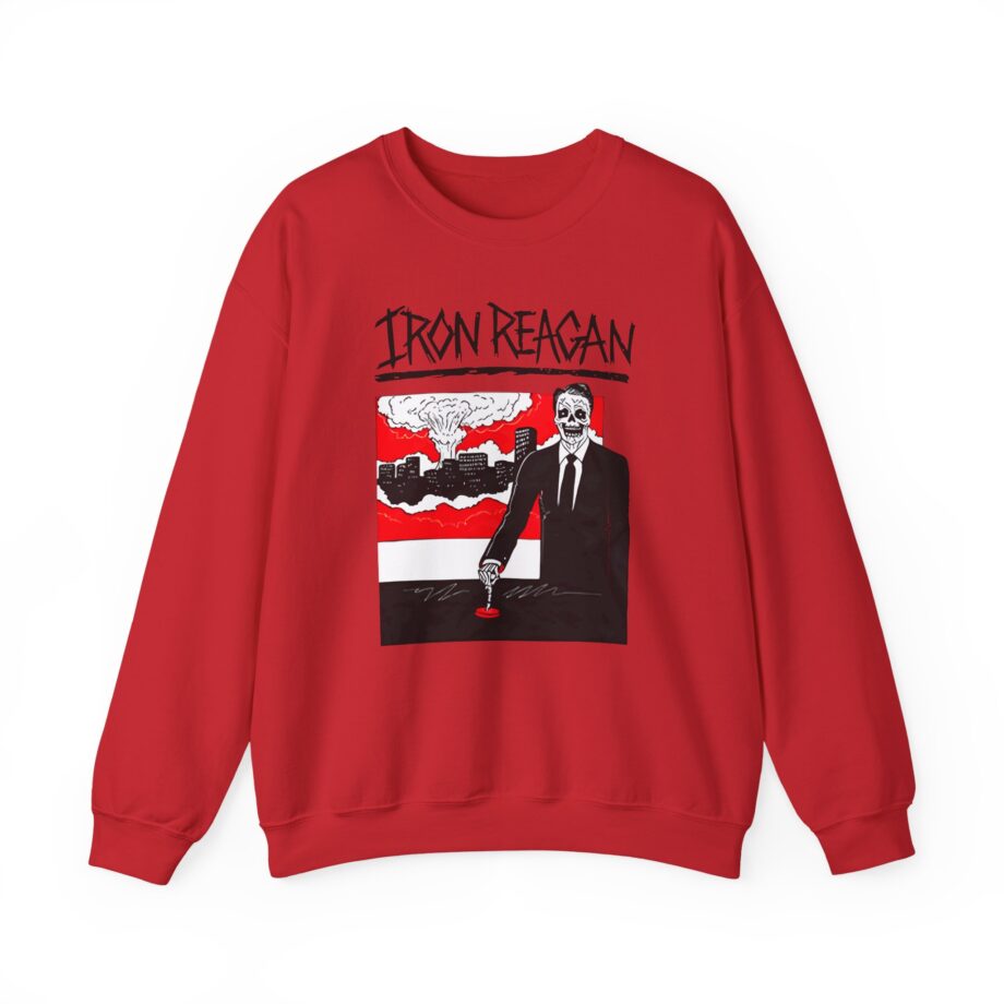 Iron Reagan Finger On The Button Unisex Heavy Blend™ Crewneck Sweatshirt