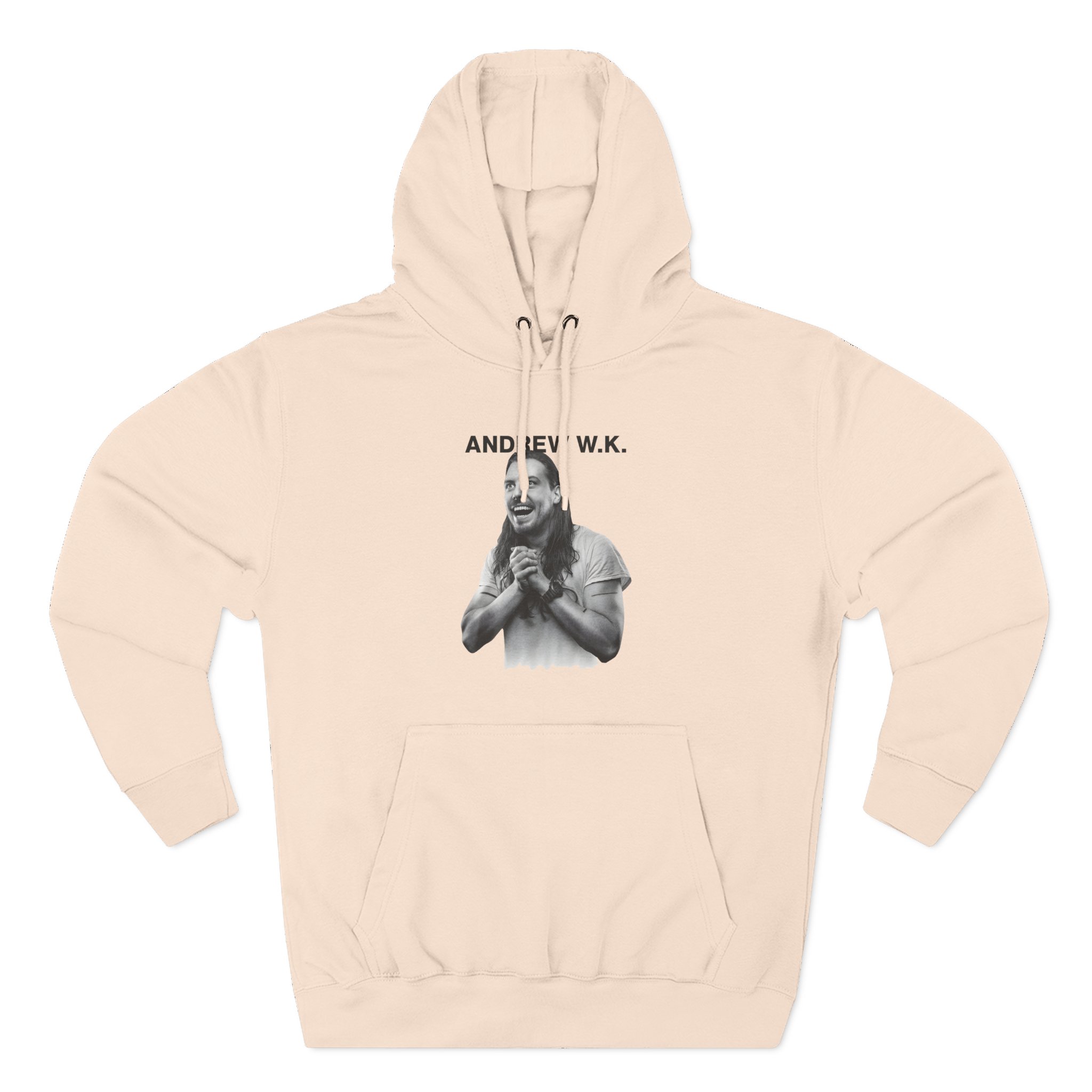 Andrew Wk Happy Three-Panel Fleece Hoodie
