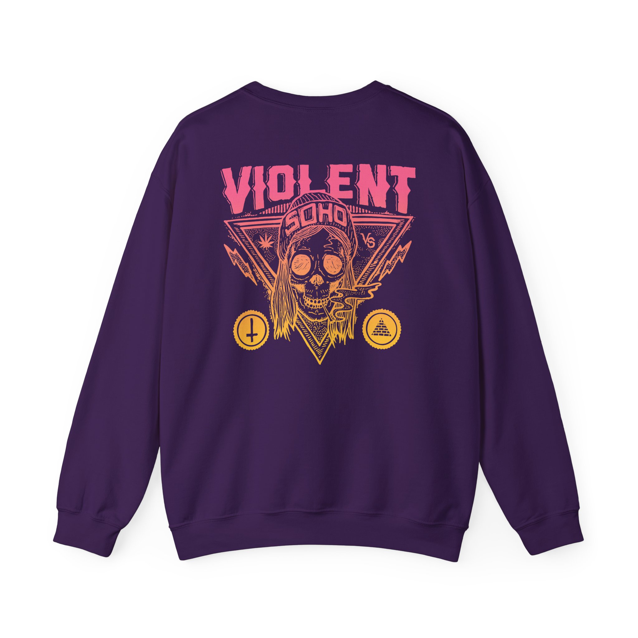 Violent Soho Blazin' Skull Gradient Unisex Heavy Blendâ„¢ Crewneck Sweatshirt