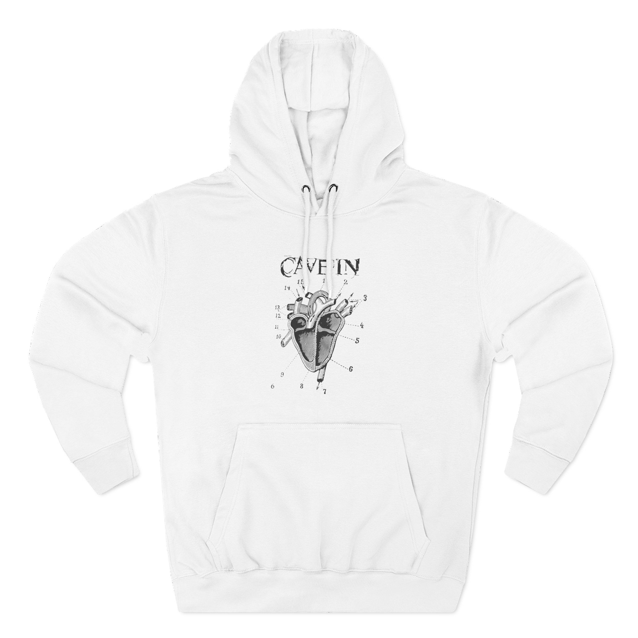 Cave in Classic Heart Three-Panel Fleece Hoodie