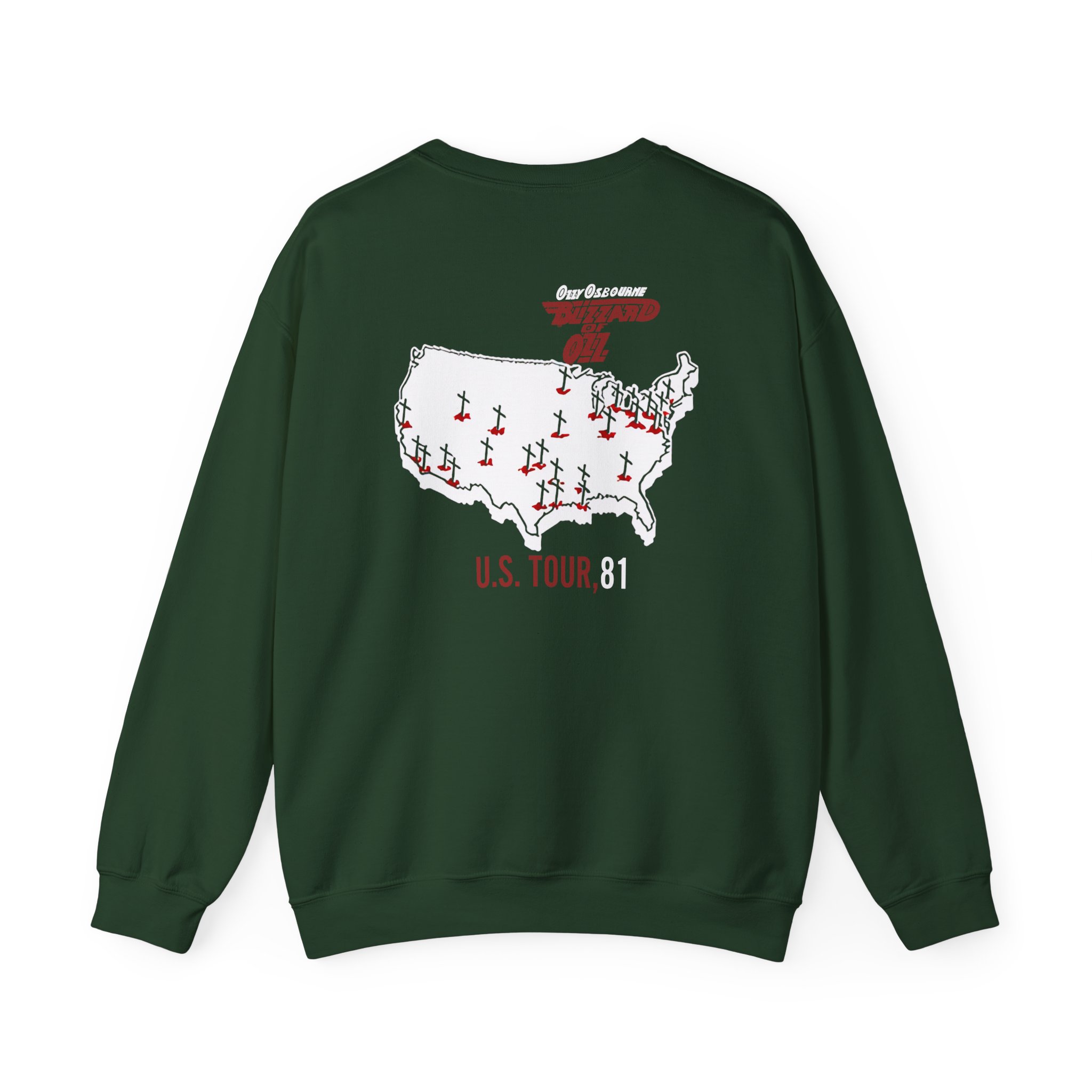 Ozzy Osbourne Blizzard of Ozz Vintage Tour Unisex Heavy Blendâ„¢ Crewneck Sweatshirt