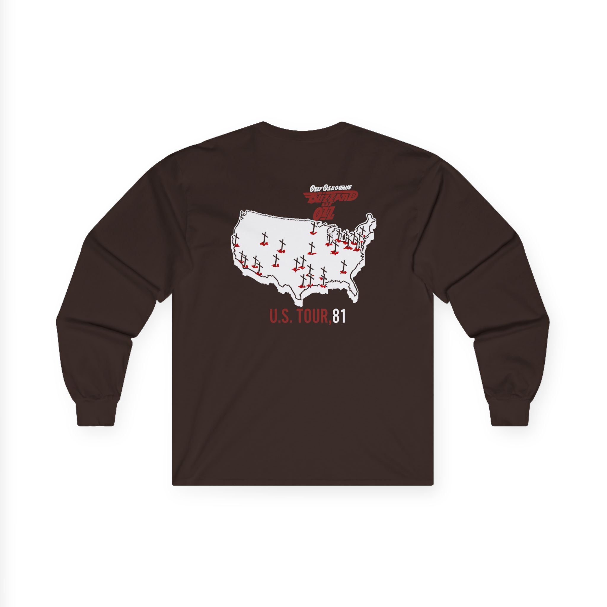 Ozzy Osbourne Blizzard of Ozz Vintage Tour Unisex Ultra Cotton Long Sleeve Tee