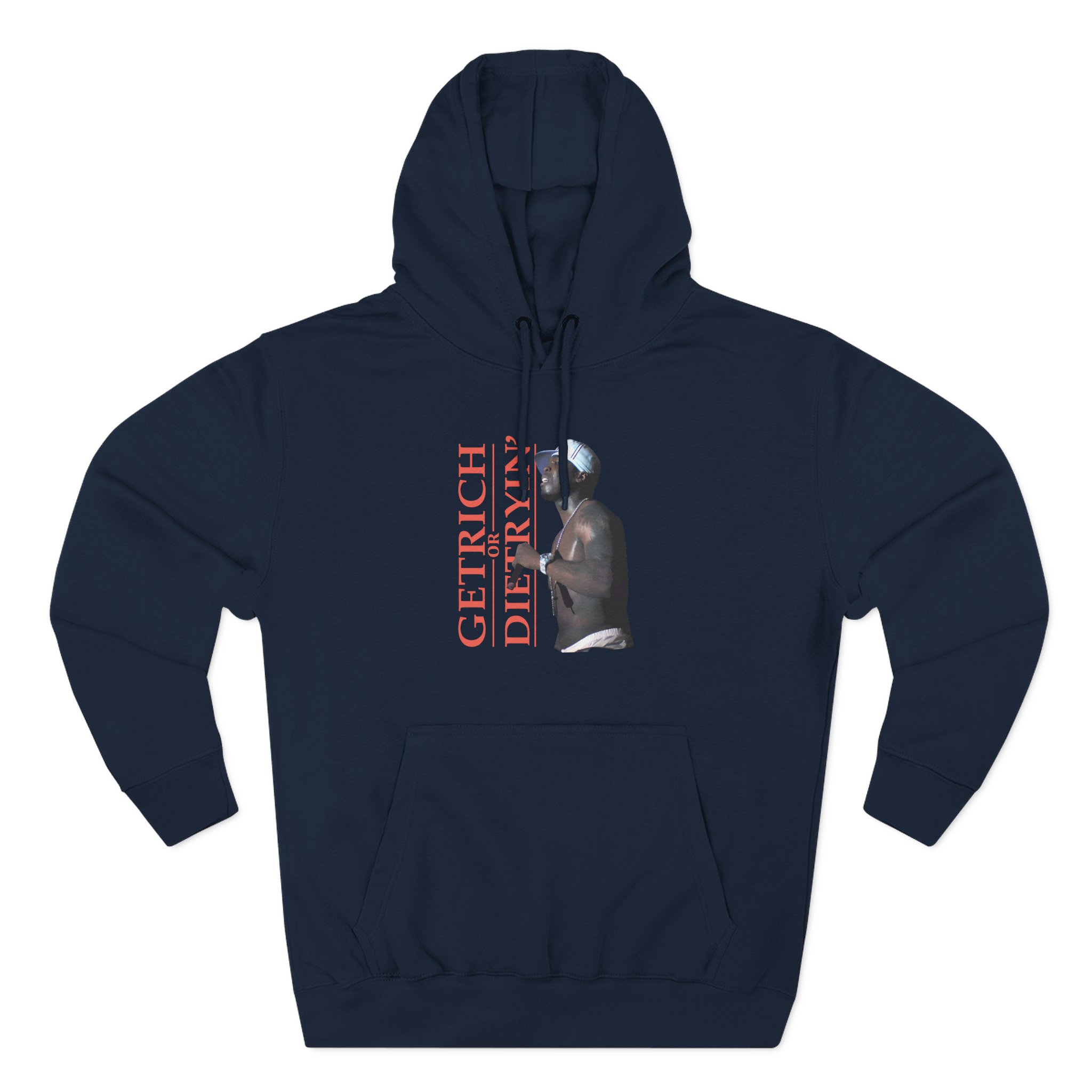 50 Cent Get Rich Logo Three-Panel Fleece Hoodie