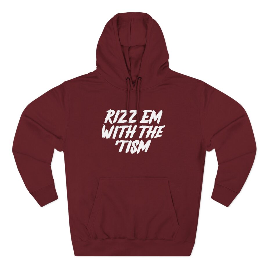 Ryan Windridge Rizz Em With the Tism Three-Panel Fleece Hoodie