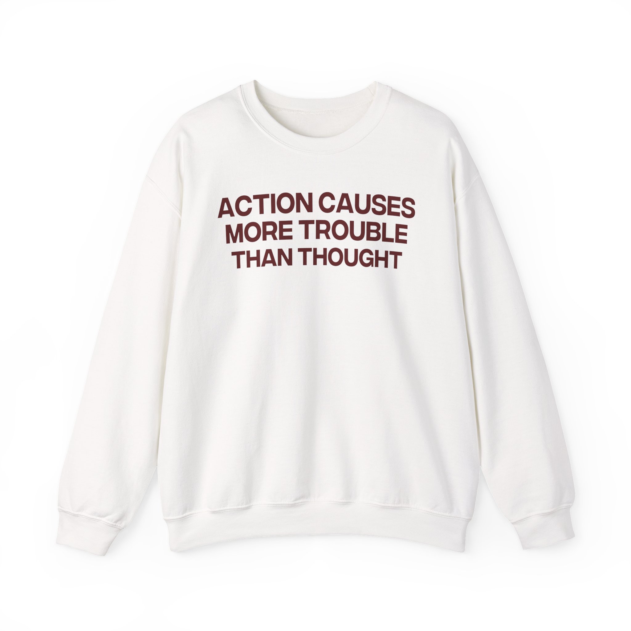 Jenny Holzer Action Causes More Trouble Than Thought Unisex Heavy Blendâ„¢ Crewneck Sweatshirt