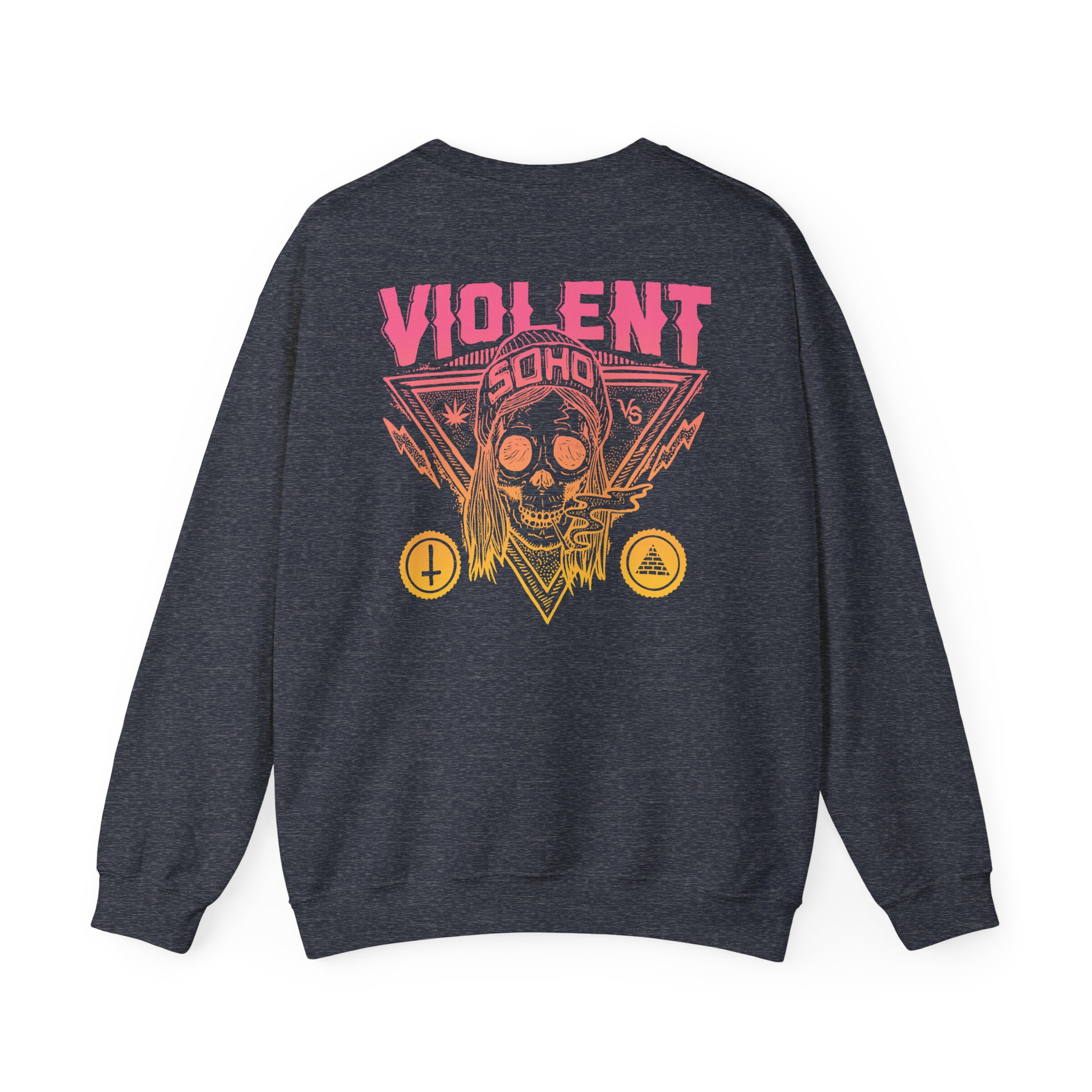 Violent Soho Blazin' Skull Gradient Unisex Heavy Blendâ„¢ Crewneck Sweatshirt