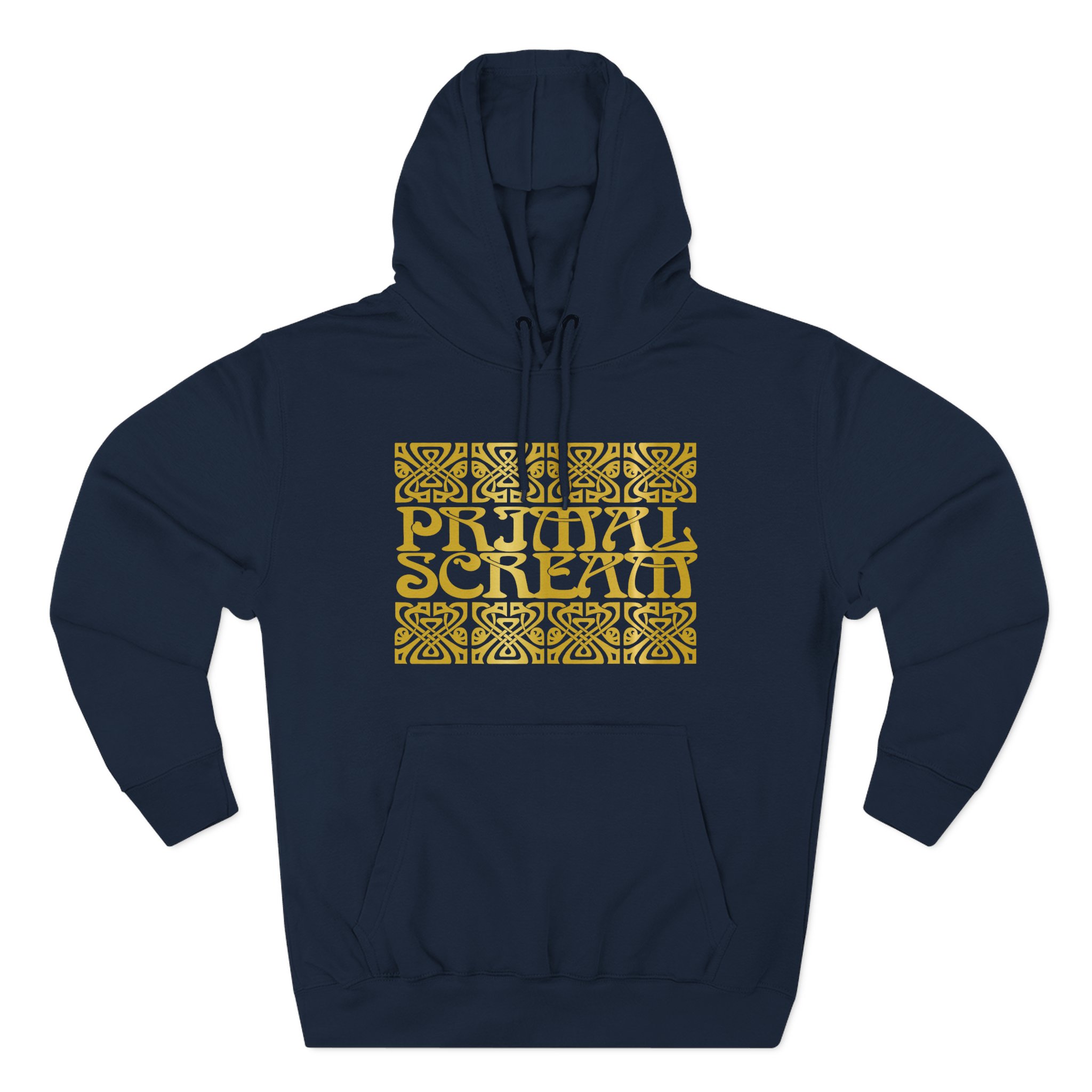 Primal Scream Black & Gold Deco Three-Panel Fleece Hoodie