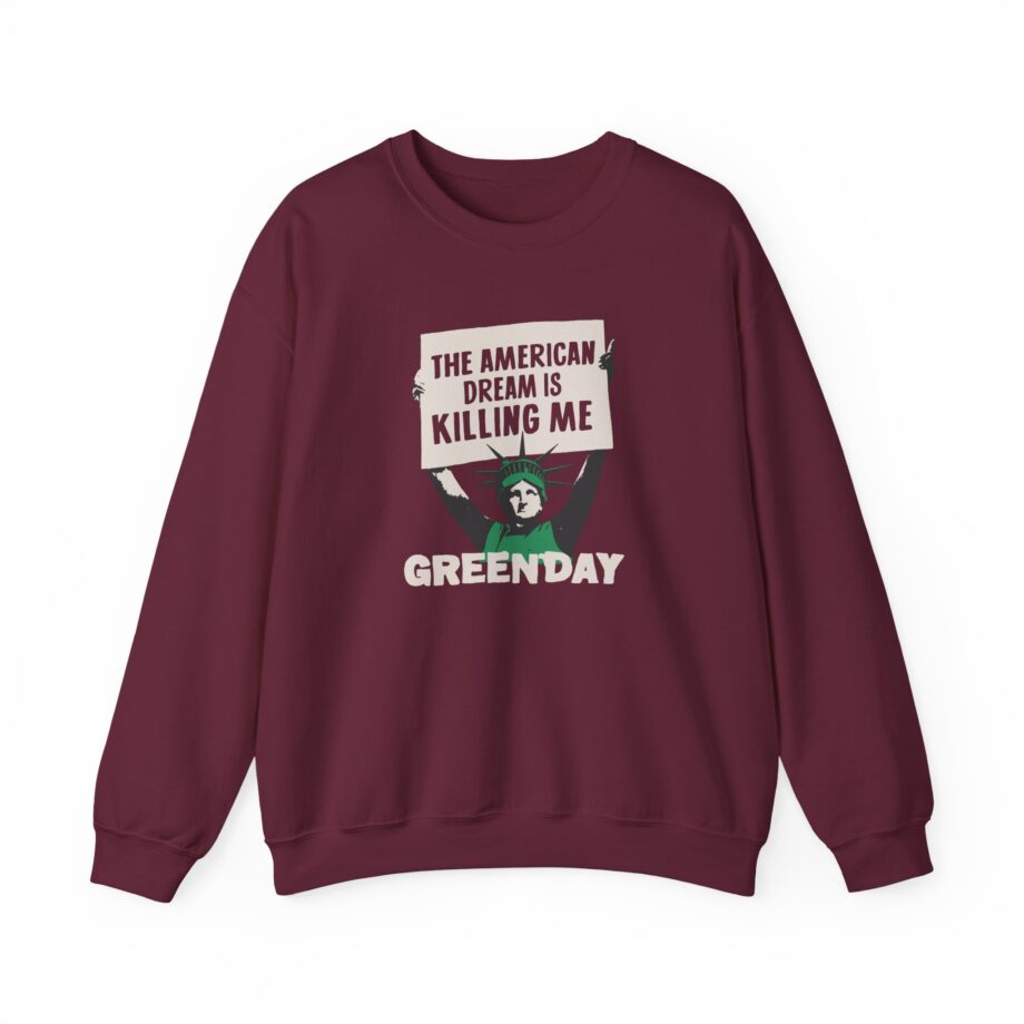 Green Day Lady Liberty Protest Unisex Heavy Blend™ Crewneck Sweatshirt