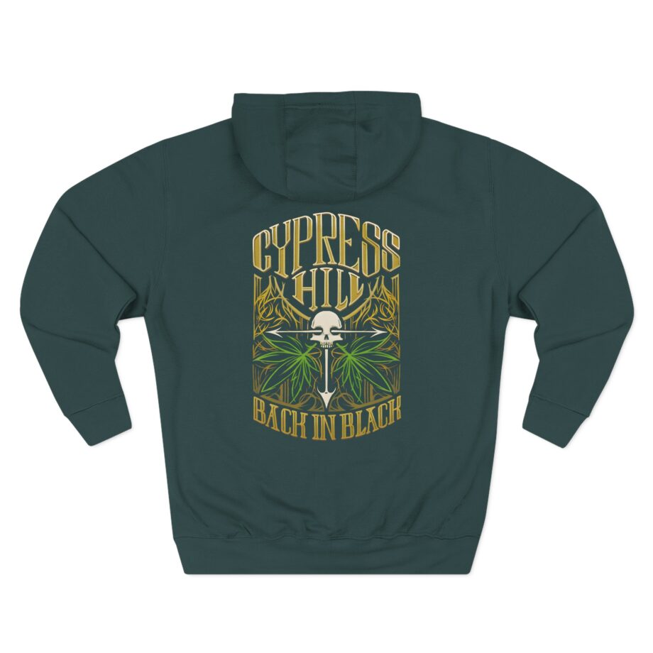 Cypress Hill Back In Black Three-Panel Fleece Hoodie