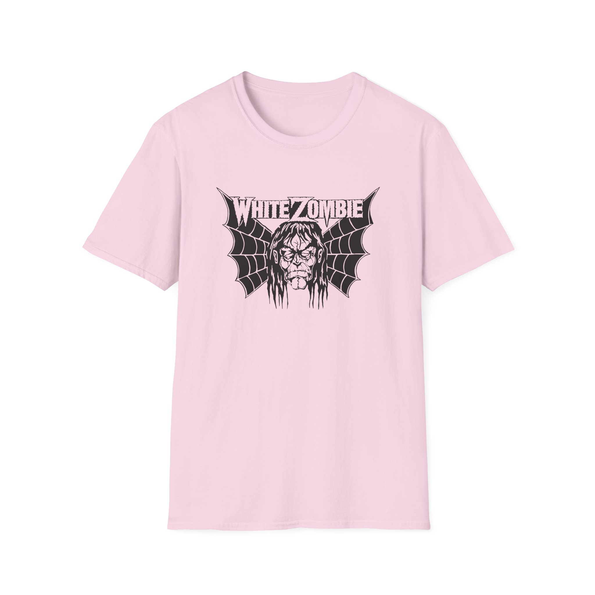 White Zombie Bat Face Unisex Softstyle T-Shirt