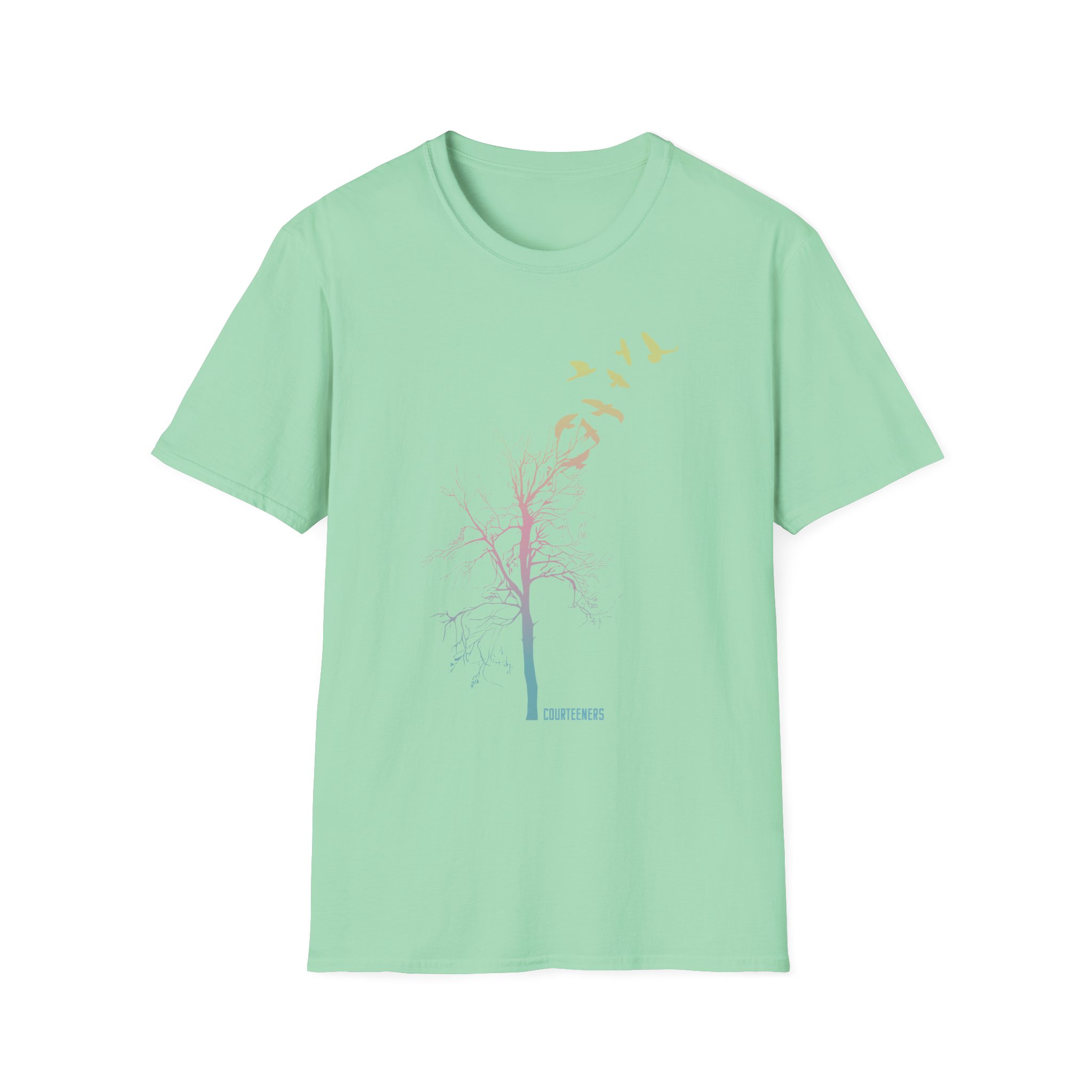 Courteeners Pastel Ombre Tree Unisex Softstyle T-Shirt