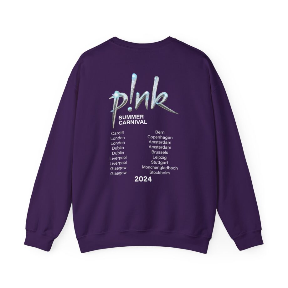 P!nk Split Tie Dye Unisex Heavy Blend™ Crewneck Sweatshirt