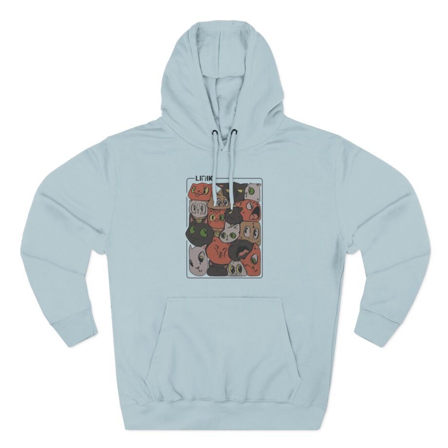 Lirik Squished Cat Jar Three-Panel Fleece Hoodie