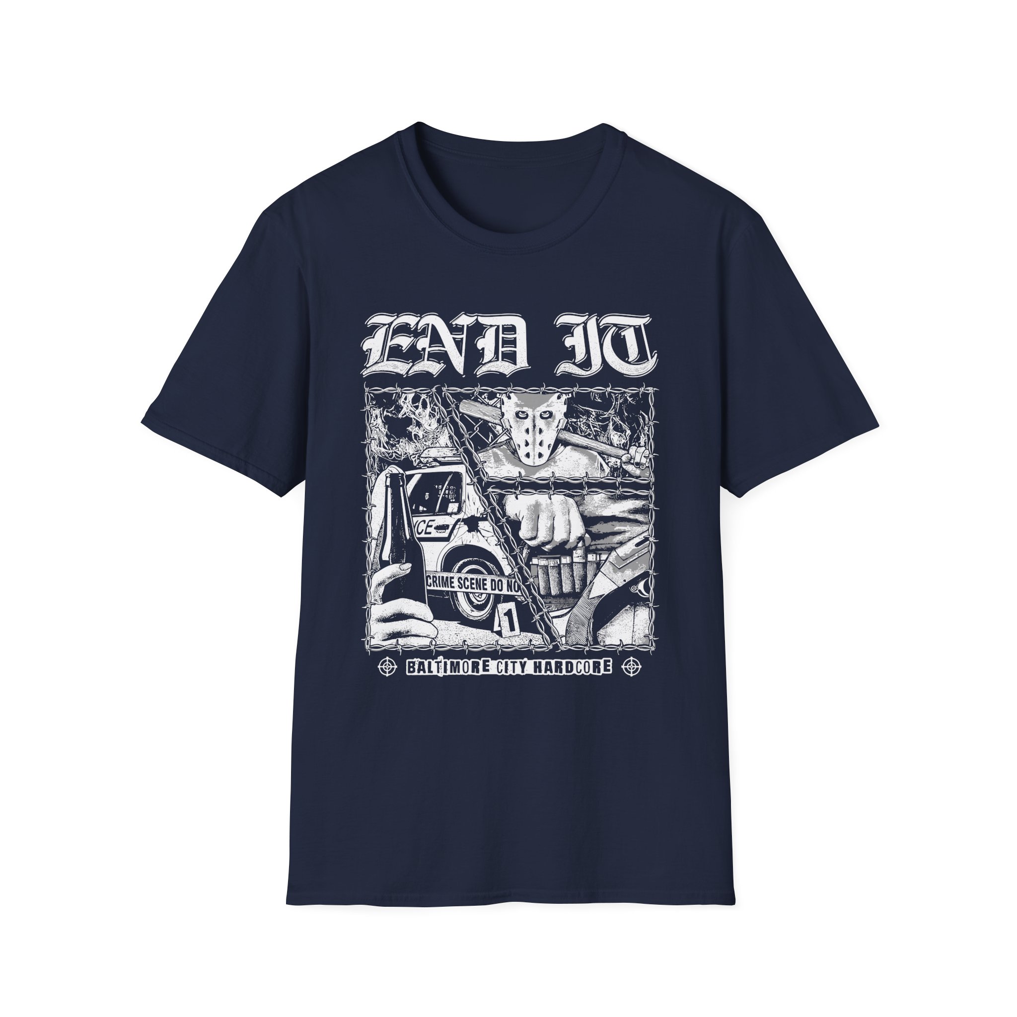 End It Crime Scene Unisex Softstyle T-Shirt