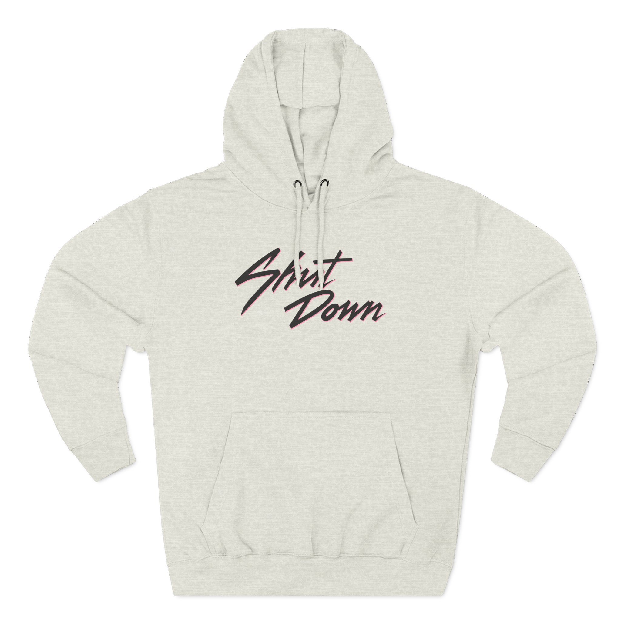 B Shut Down Three-Panel Fleece Hoodie