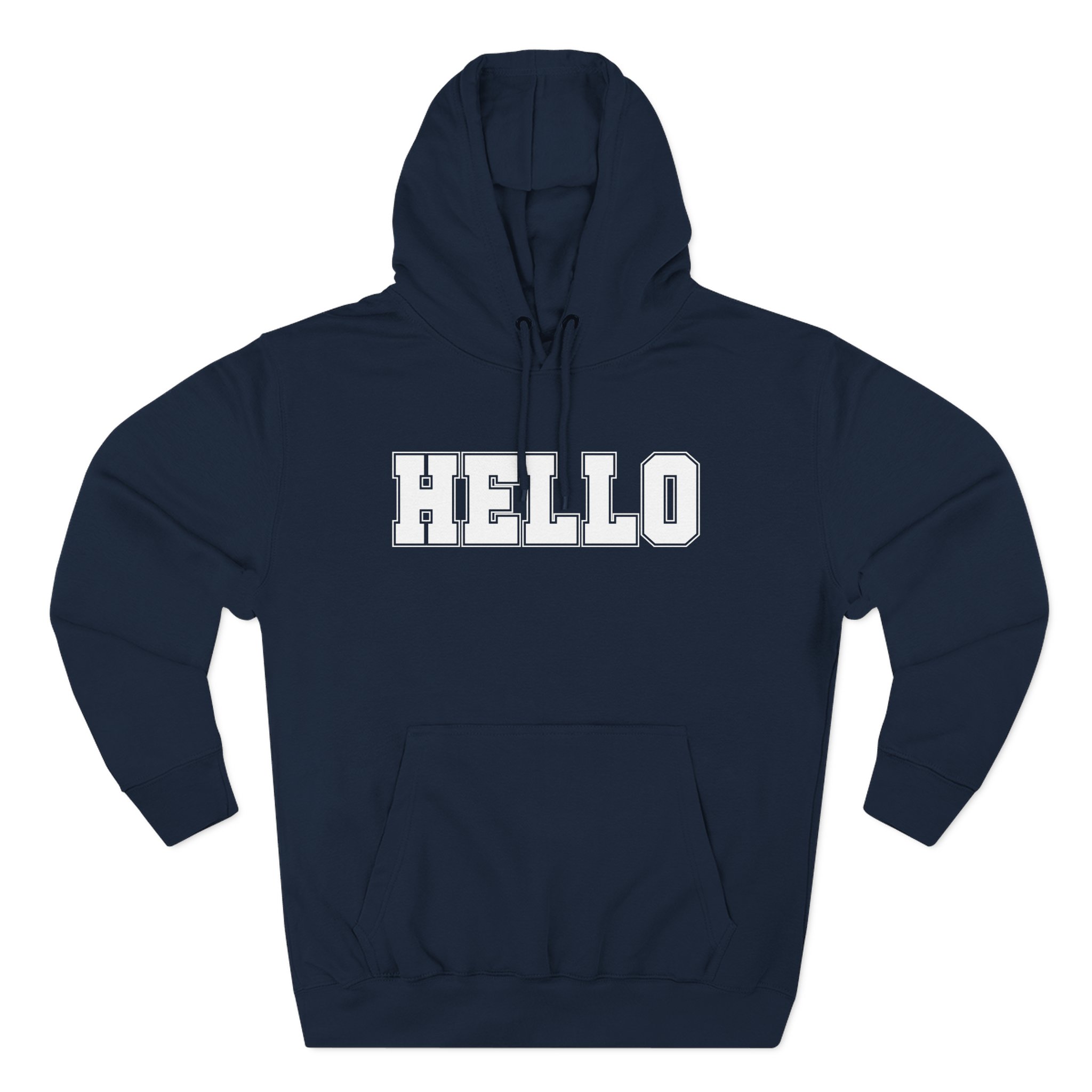Shubble hello Three-Panel Fleece Hoodie