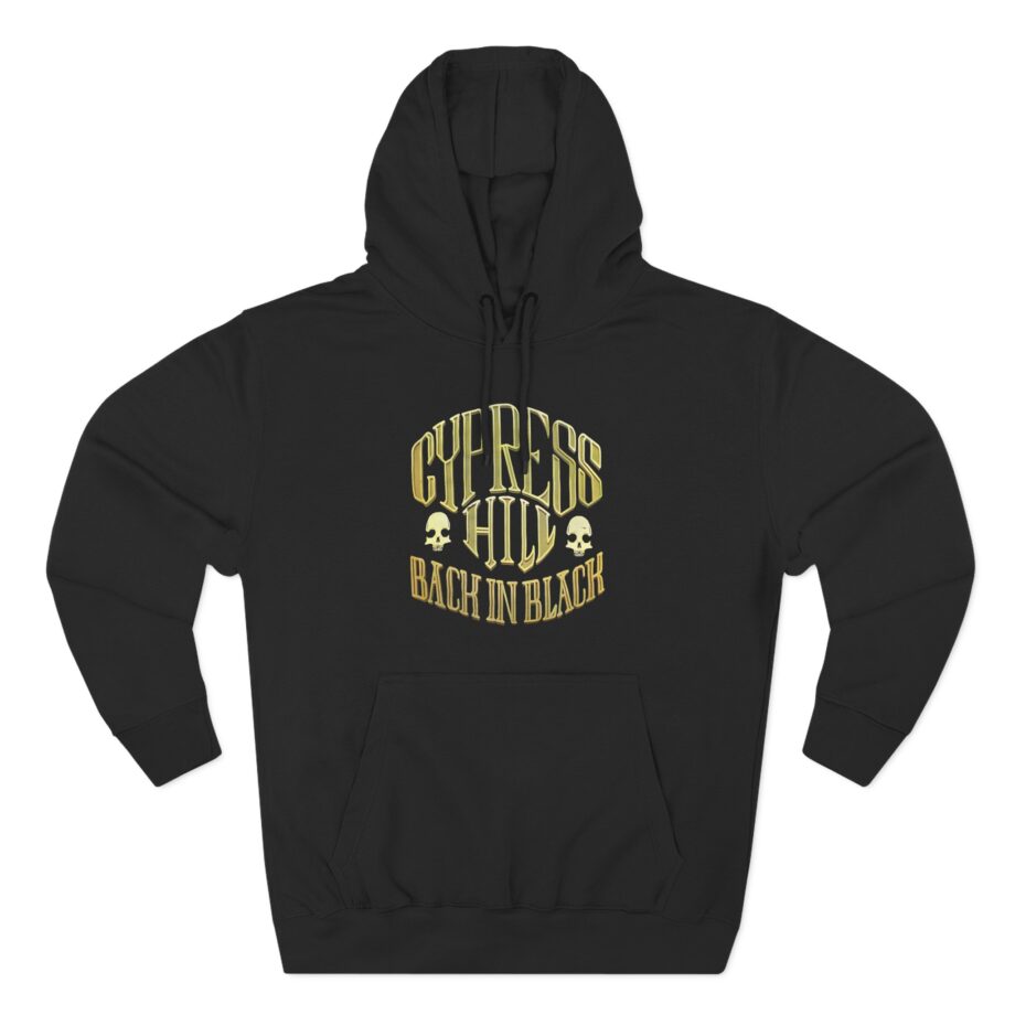 Cypress Hill Back In Black Three-Panel Fleece Hoodie