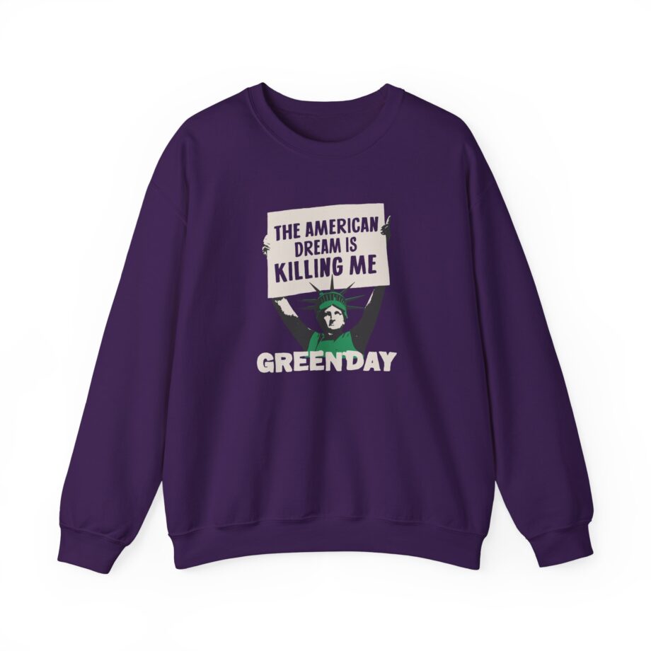 Green Day Lady Liberty Protest Unisex Heavy Blend™ Crewneck Sweatshirt
