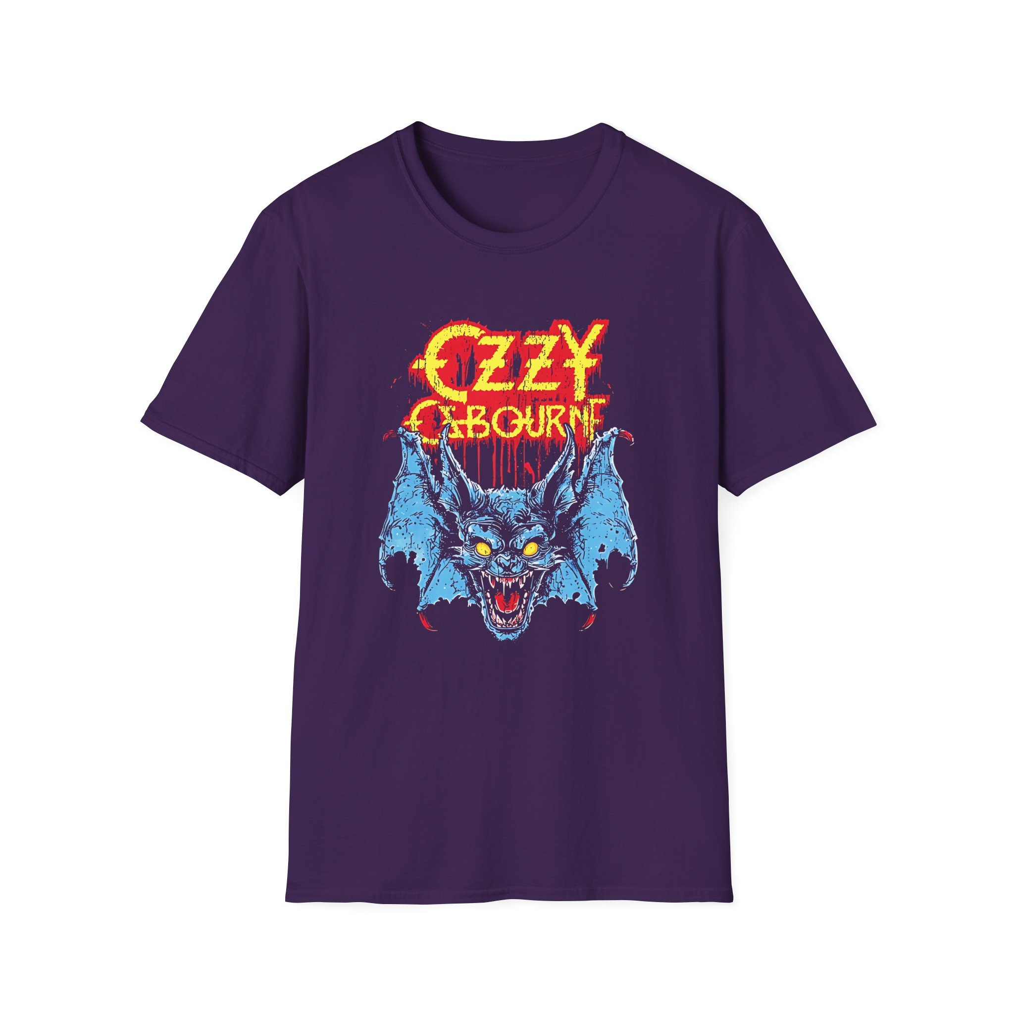 Ozzy Osbourne Glowing Eyes Bat Unisex Softstyle T-Shirt